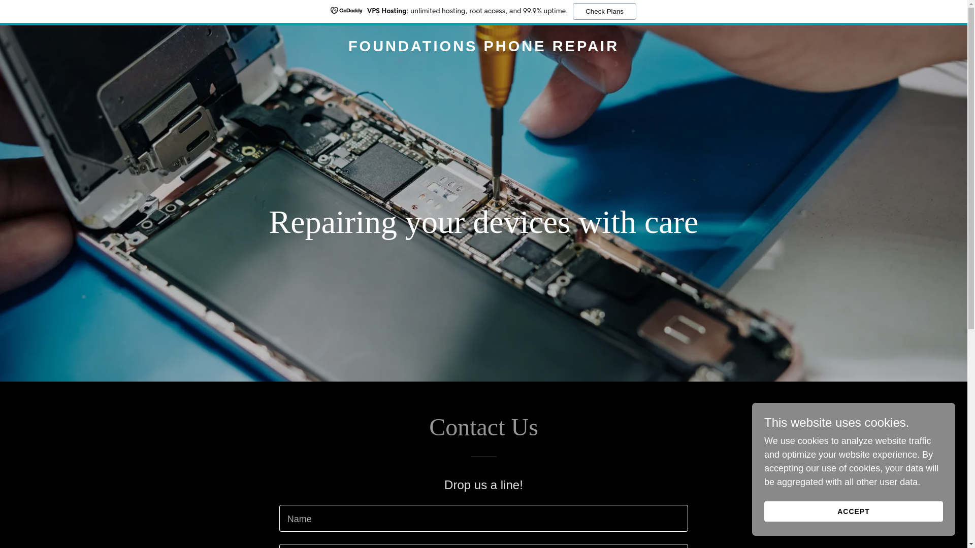 website screenshot of https://foundationsphonerepair.com/