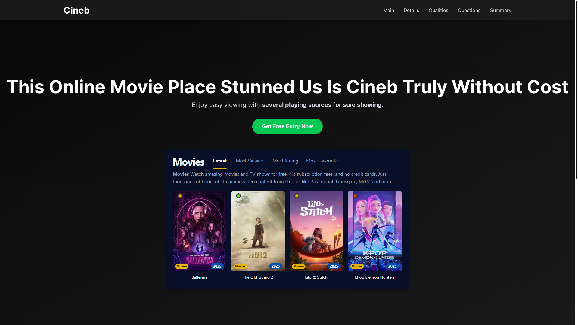 website screenshot of https://cineb-10sy.pages.dev/