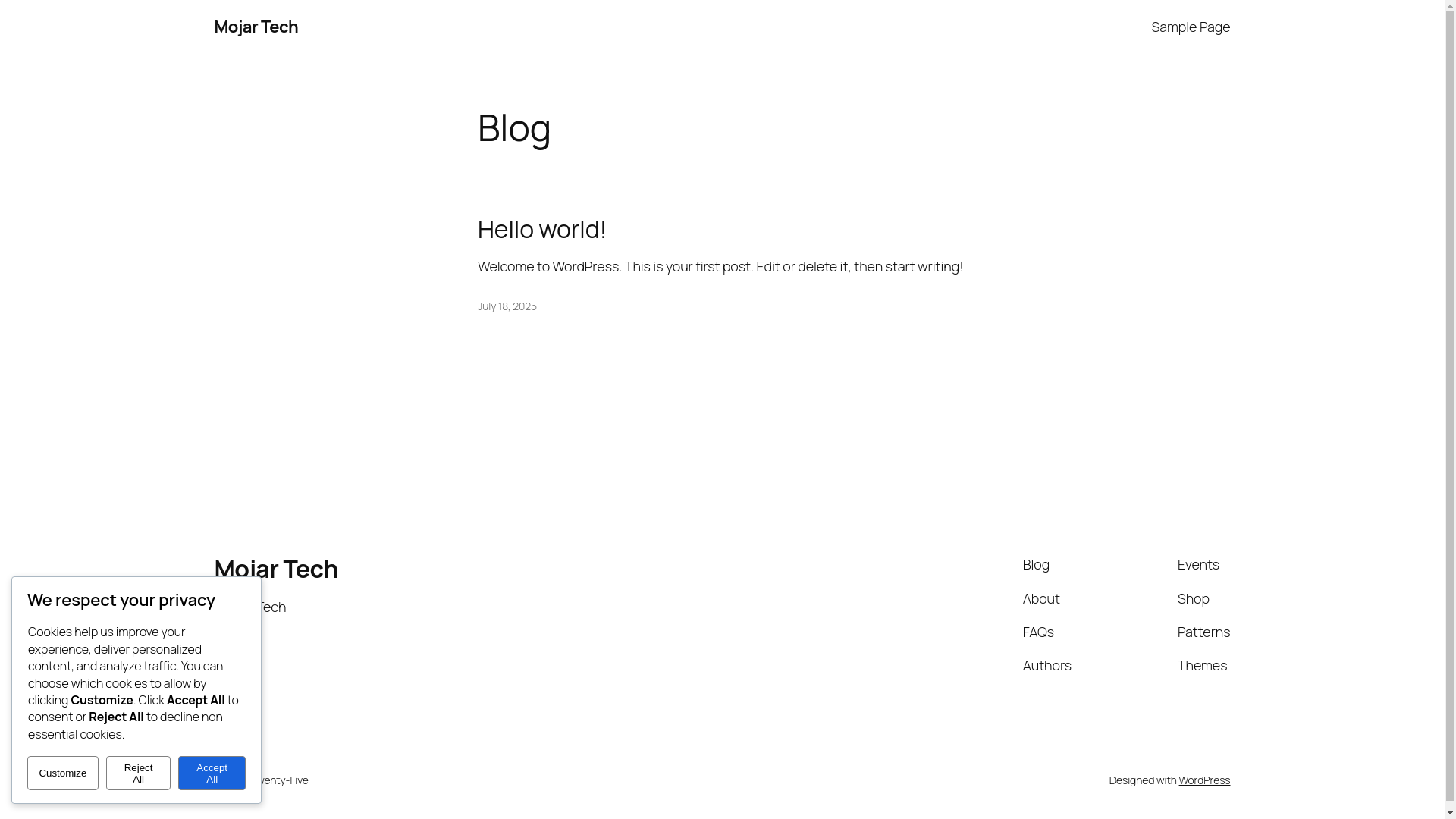 website screenshot of https://mojartechbd.com/