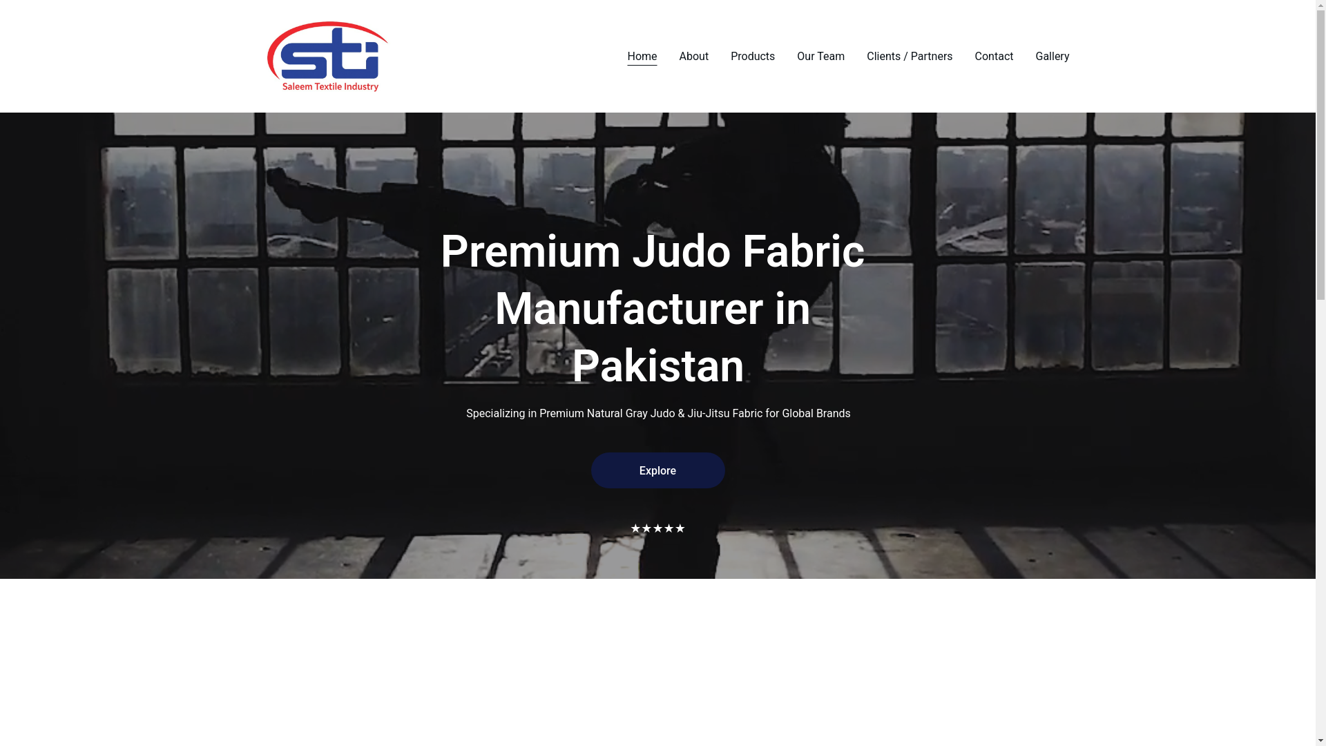 website screenshot of https://saleemtextileindustry.com/