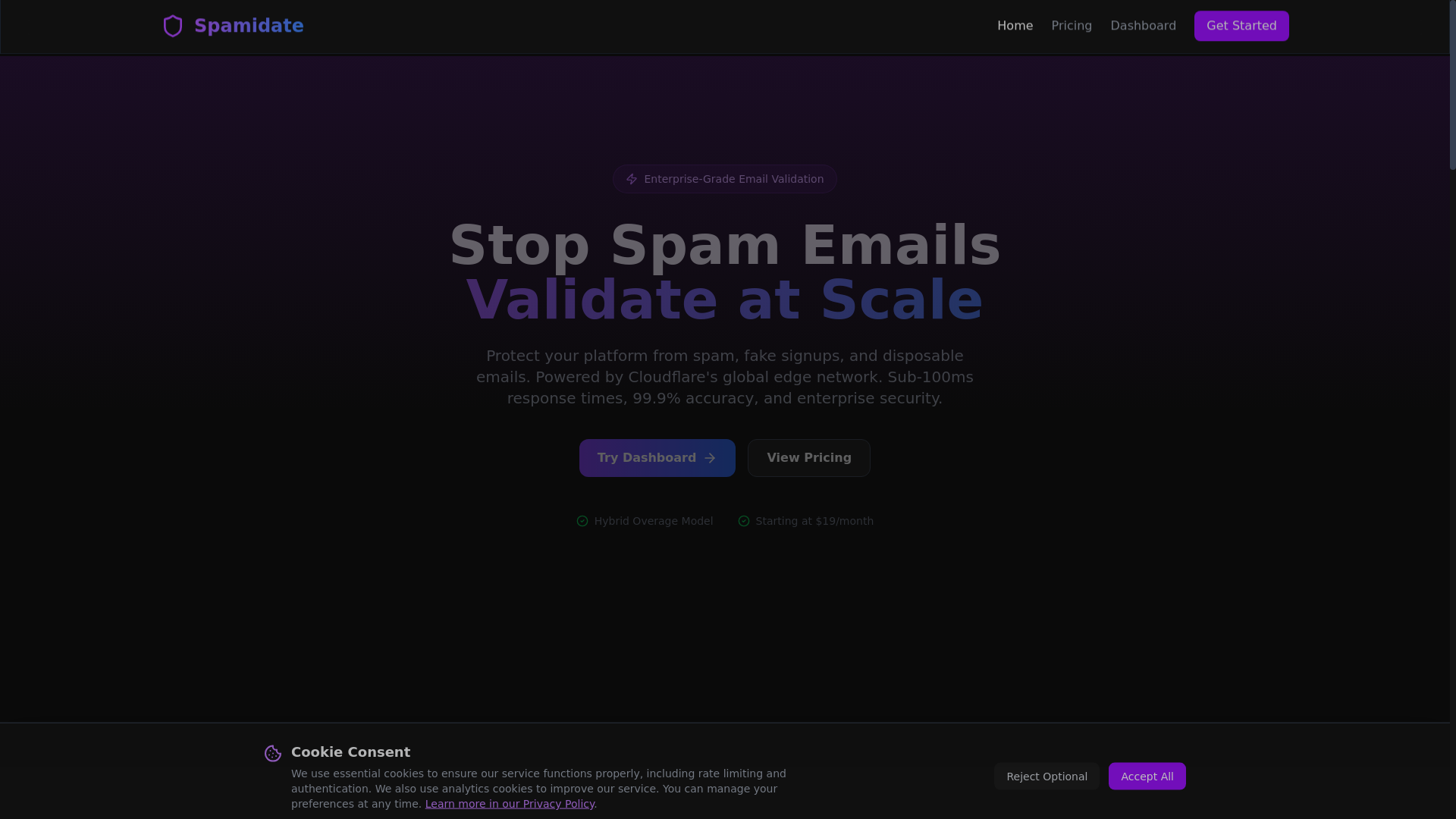 website screenshot of https://spamidate-docs.pages.dev/