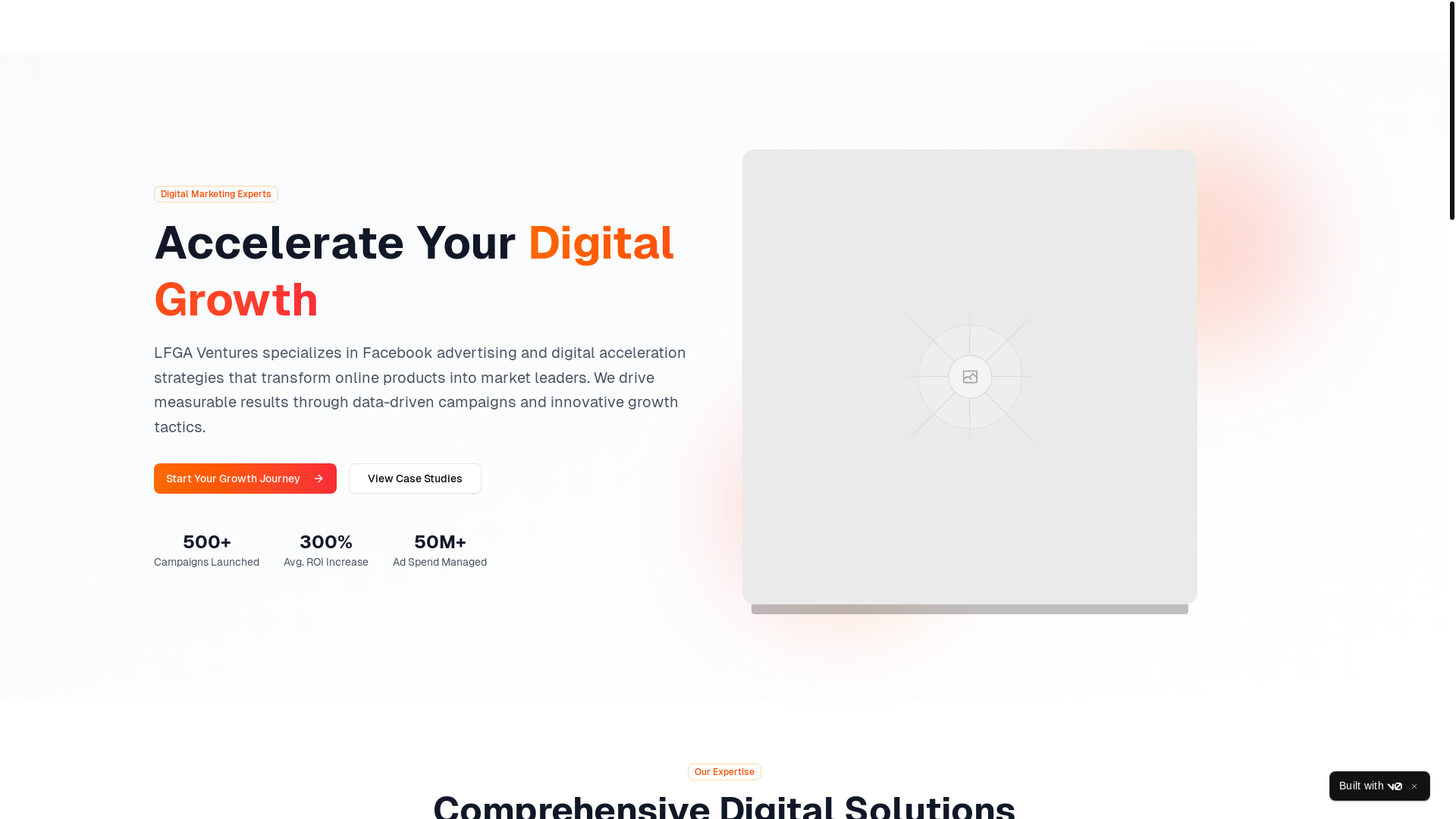 website screenshot of https://lfgaventures.com/