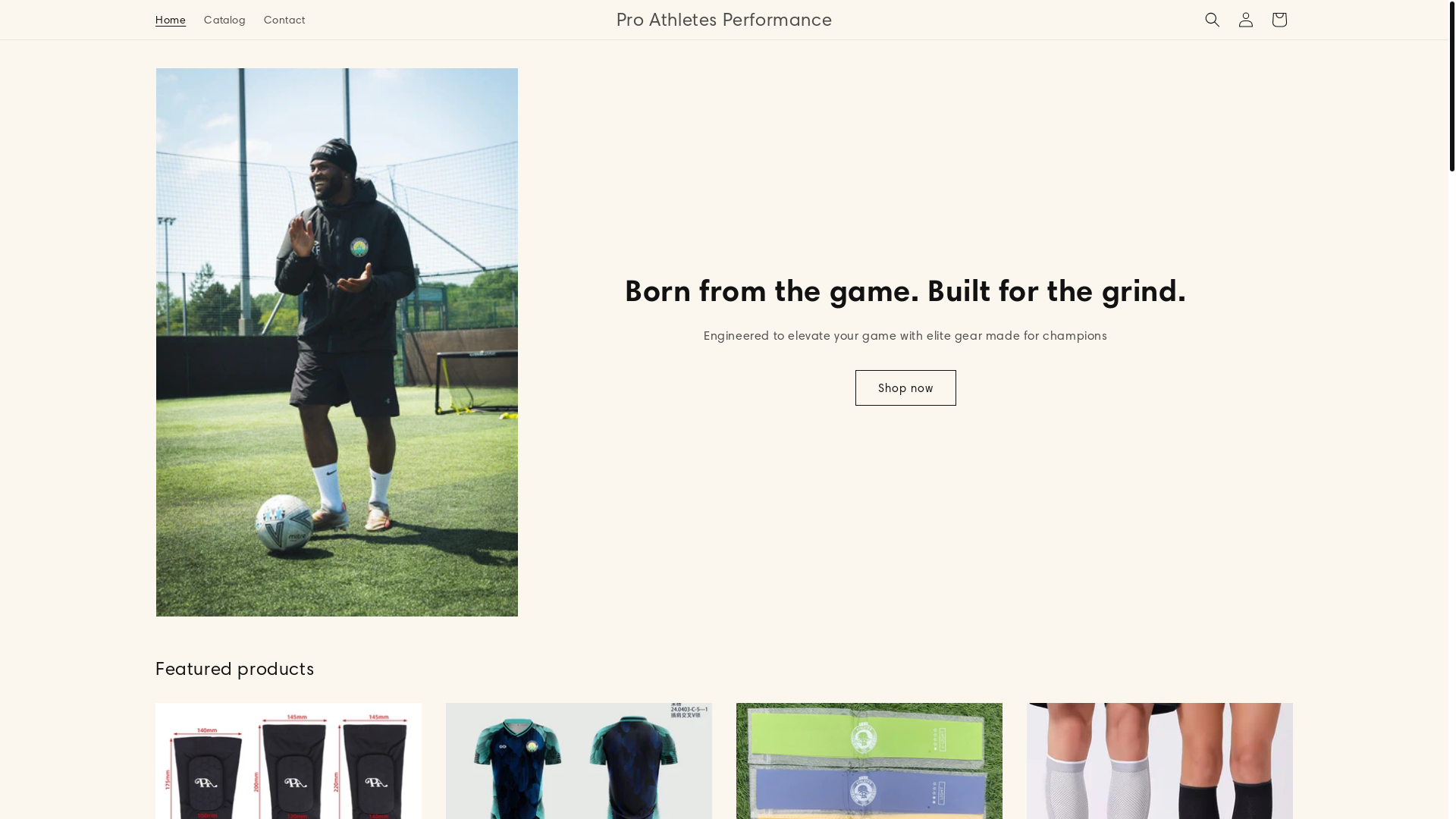 website screenshot of https://proathletesperformance.store/