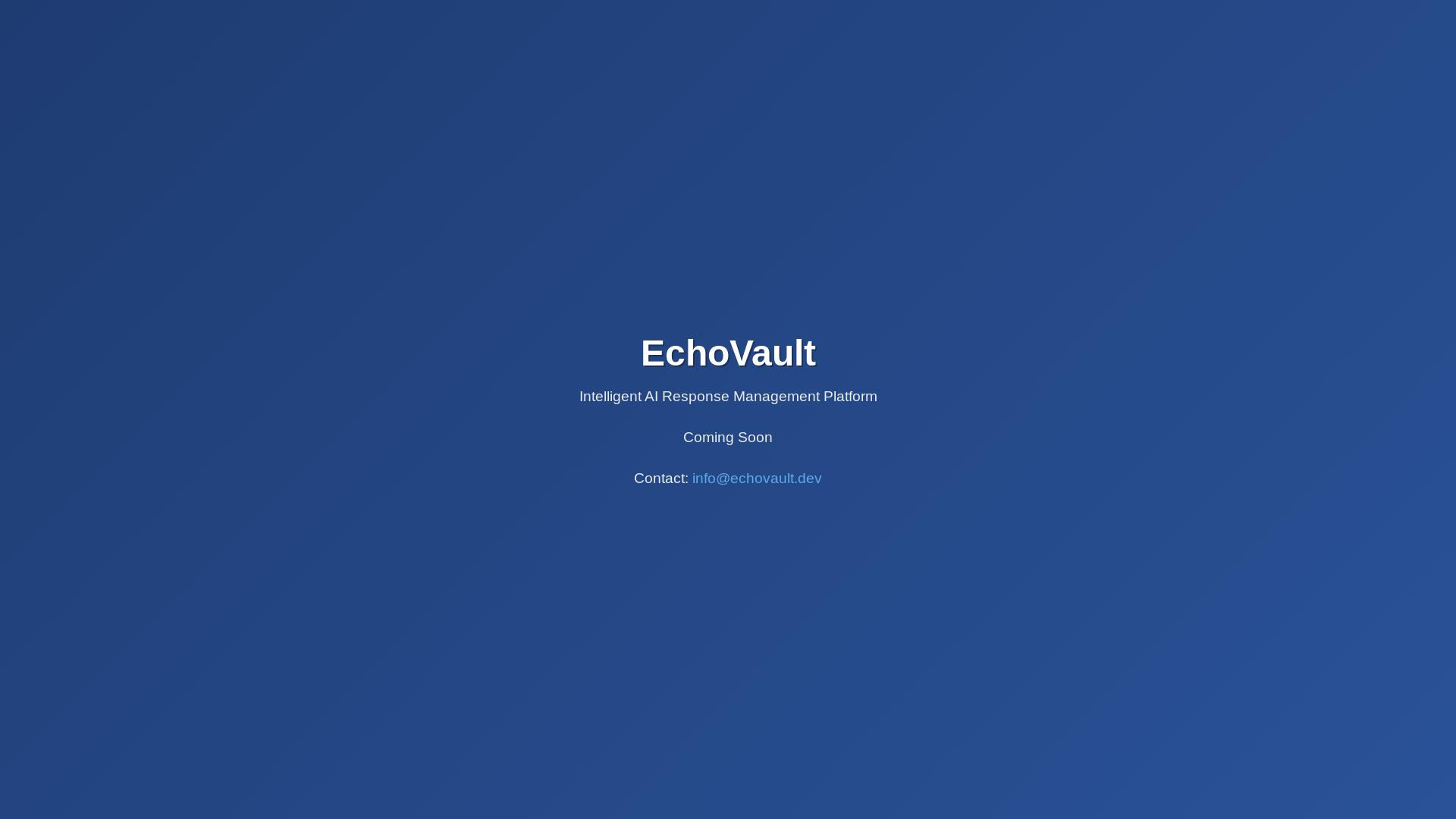 website screenshot of https://echovault.dev/