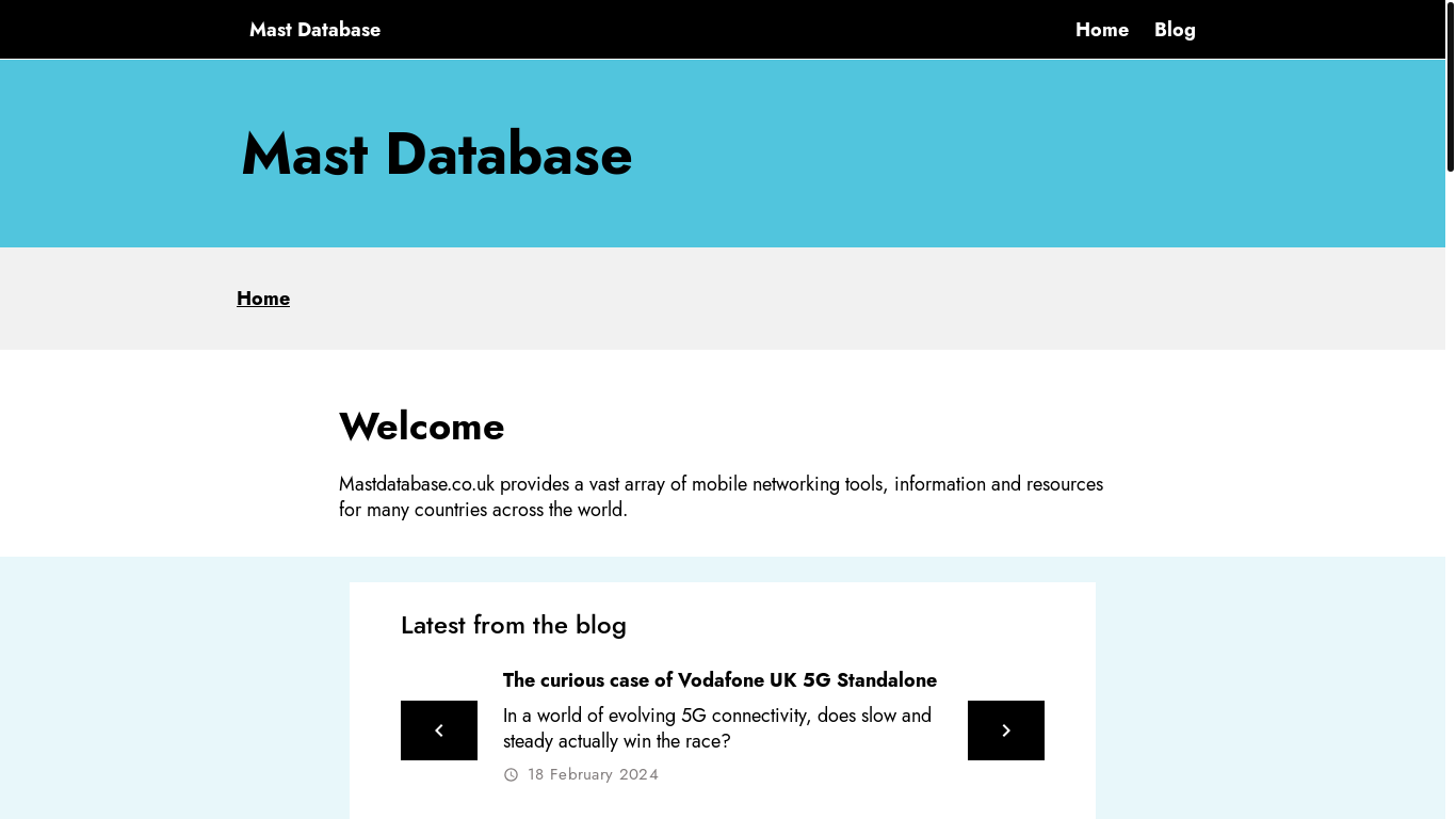 website screenshot of https://mastdatabase-co-uk.pages.dev/