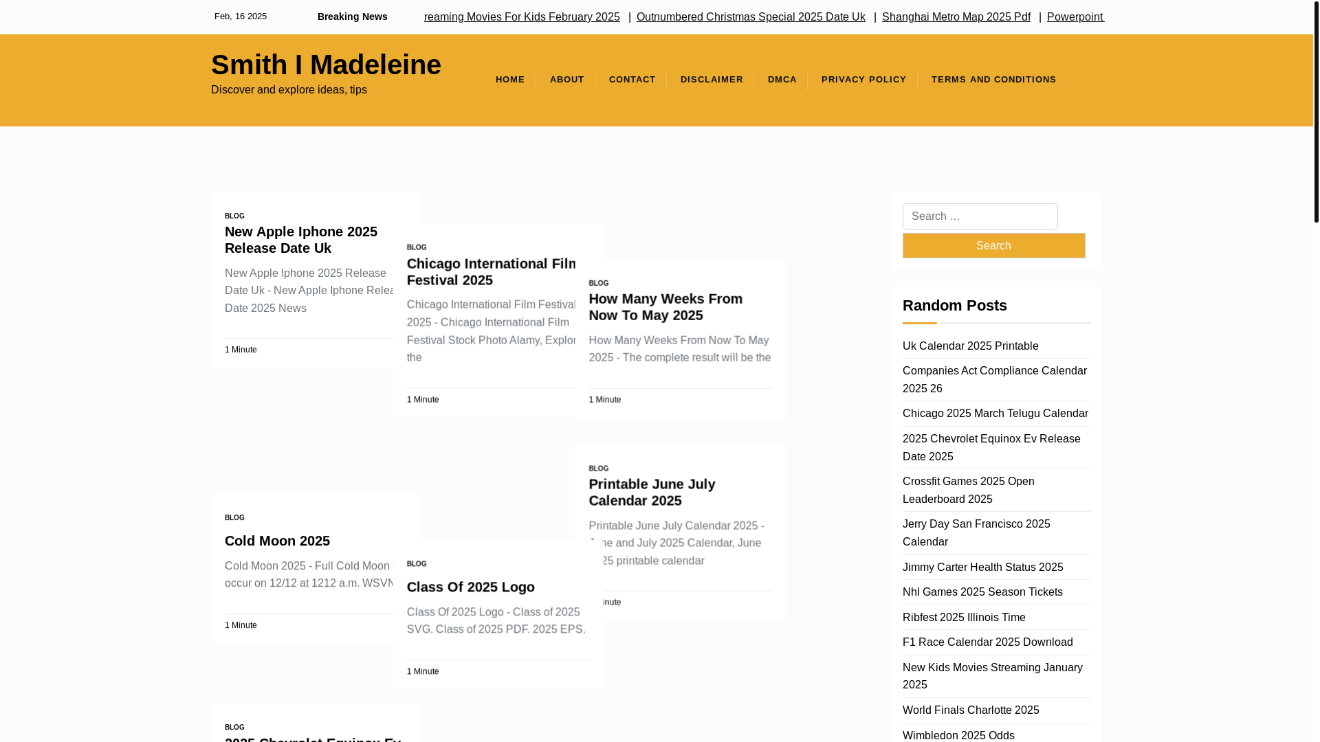 website screenshot of https://smithimadeleine.pages.dev/