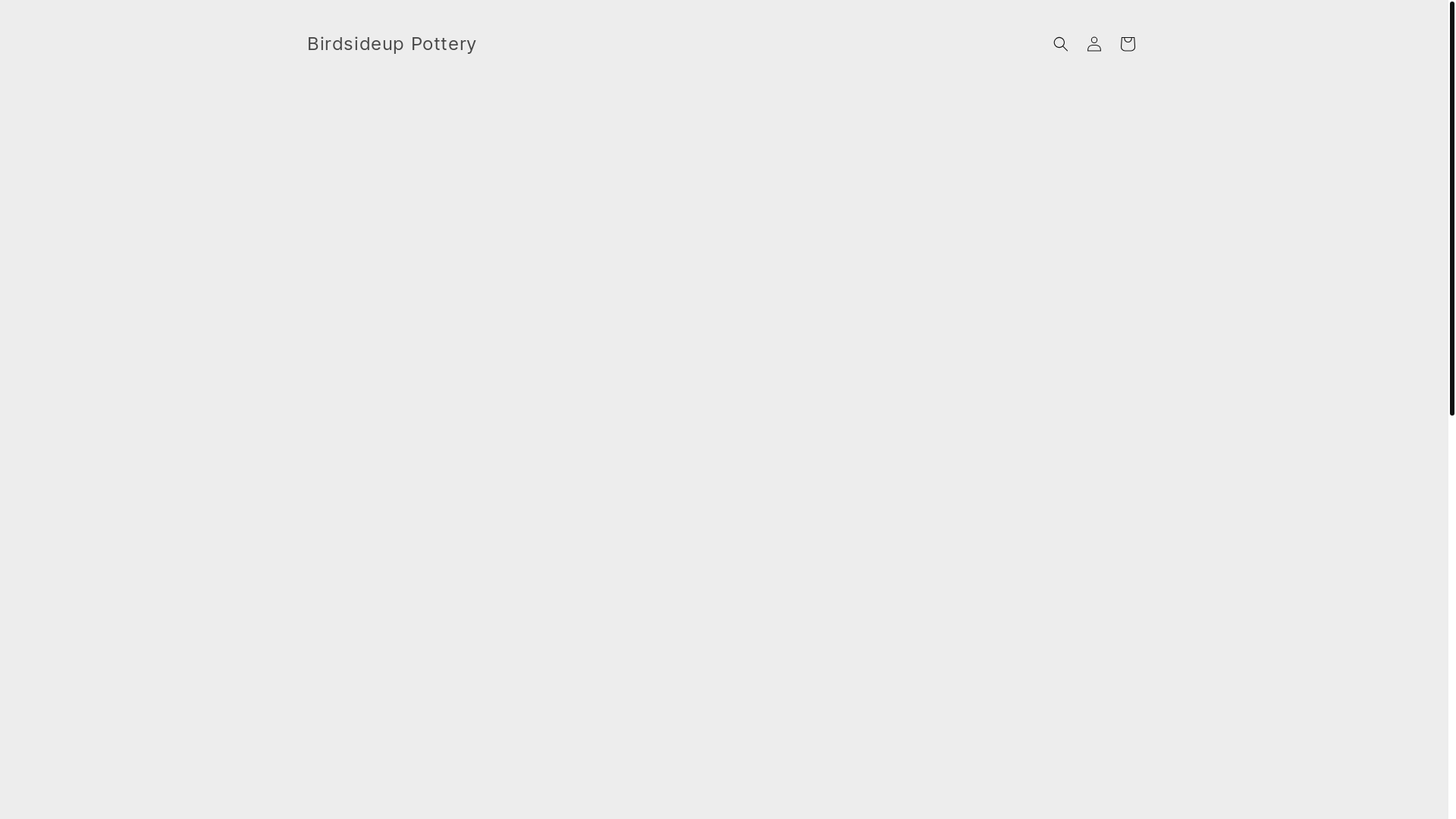 website screenshot of https://birdsideuppottery.com/