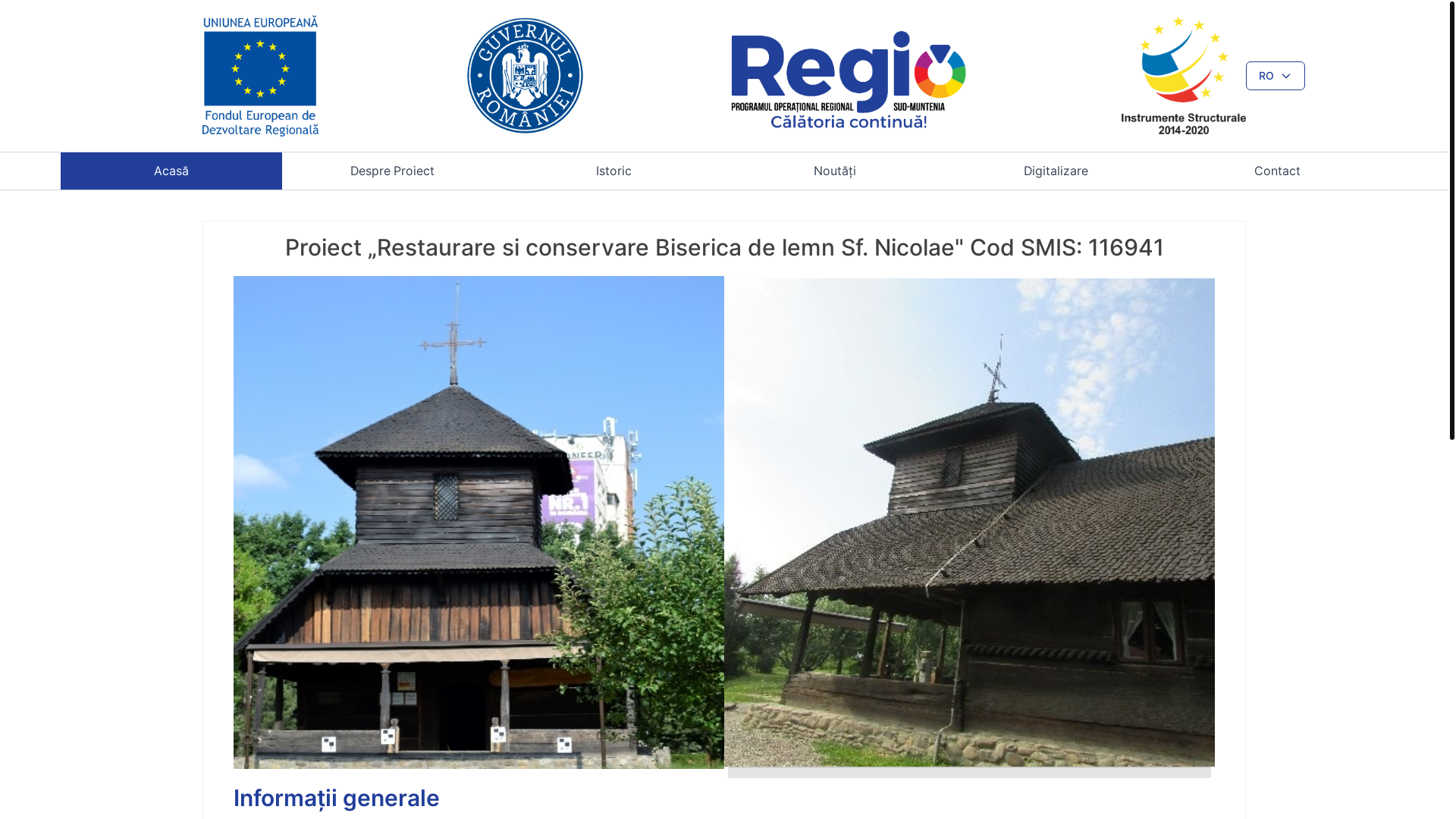 website screenshot of https://bisericadelemnsfnicolae.ro/