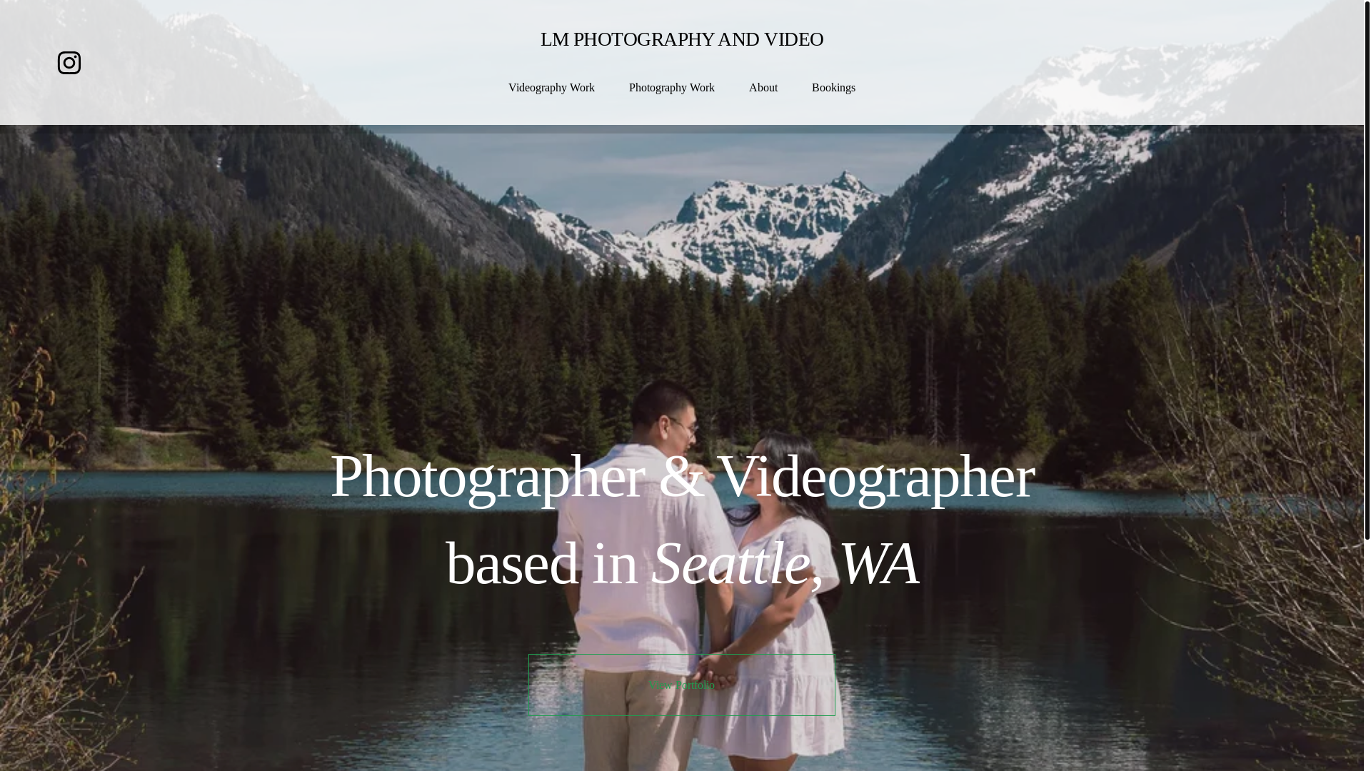 website screenshot of https://lmphotographyandvideo.com/