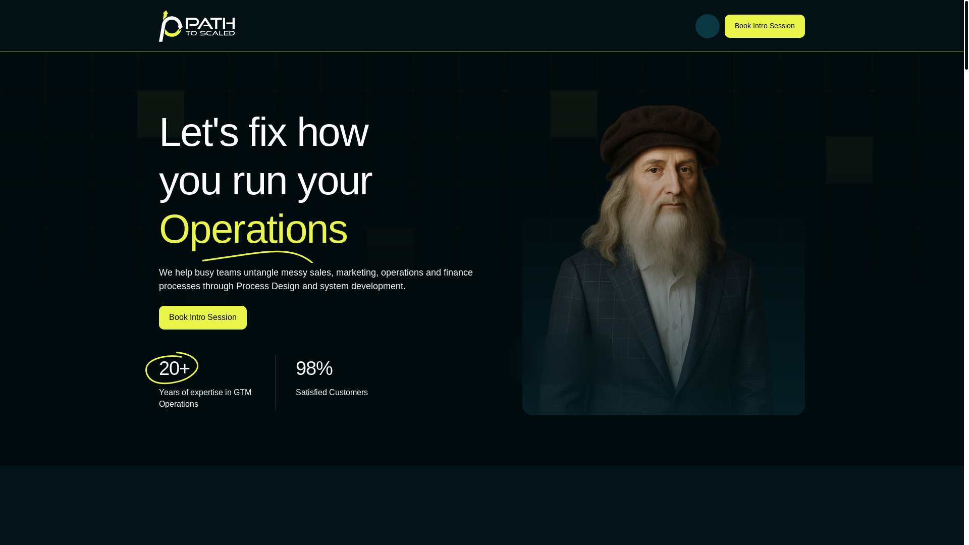 website screenshot of https://pathtoscaledhq.com/