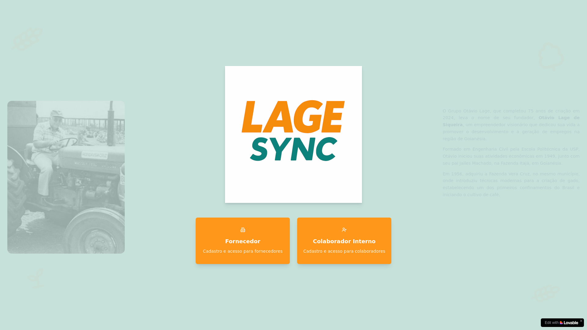 website screenshot of https://lagesync.com.br/