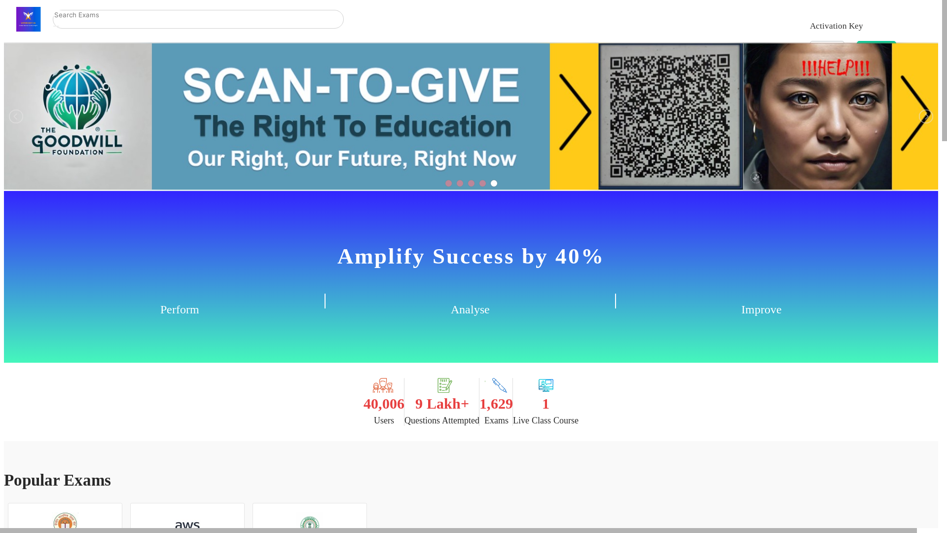 website screenshot of https://allindiatestsseries.com/