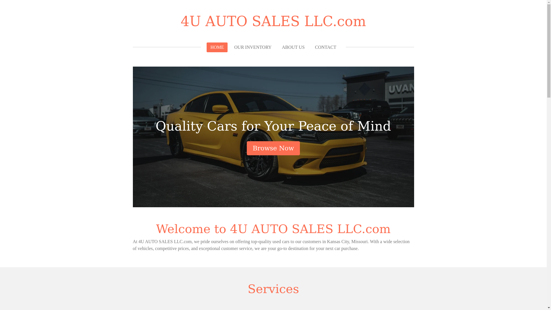 website screenshot of https://4uautosalesllc.com/
