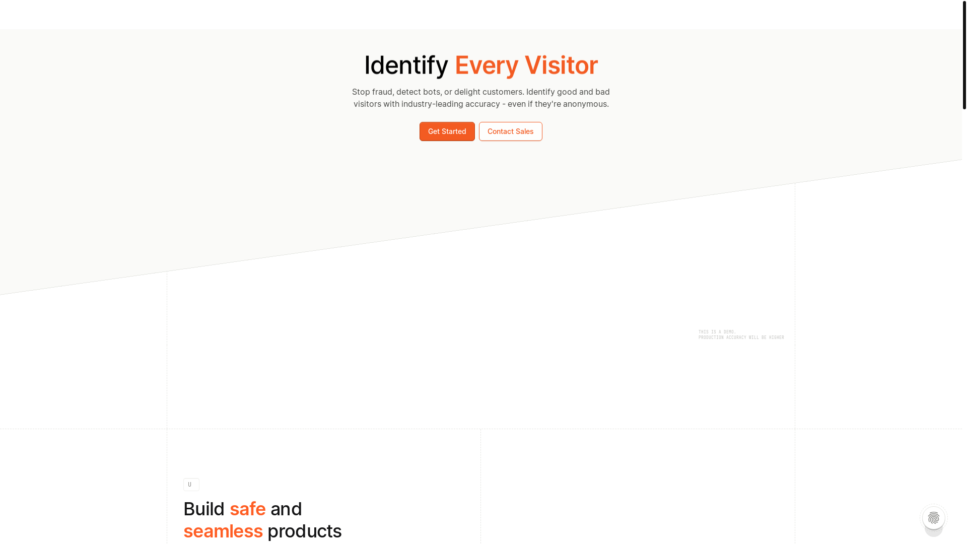 website screenshot of https://fpjs.io