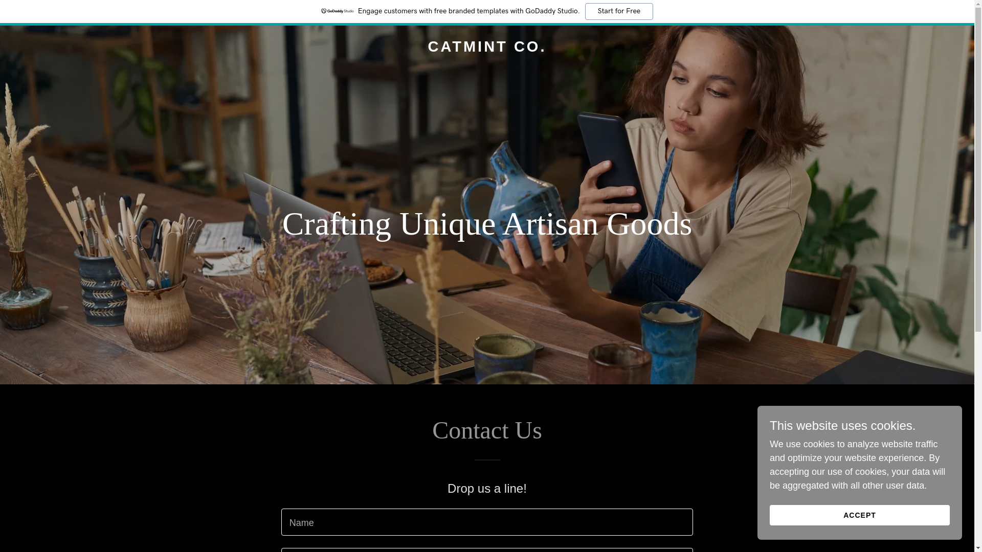 website screenshot of https://catmintco.ca/