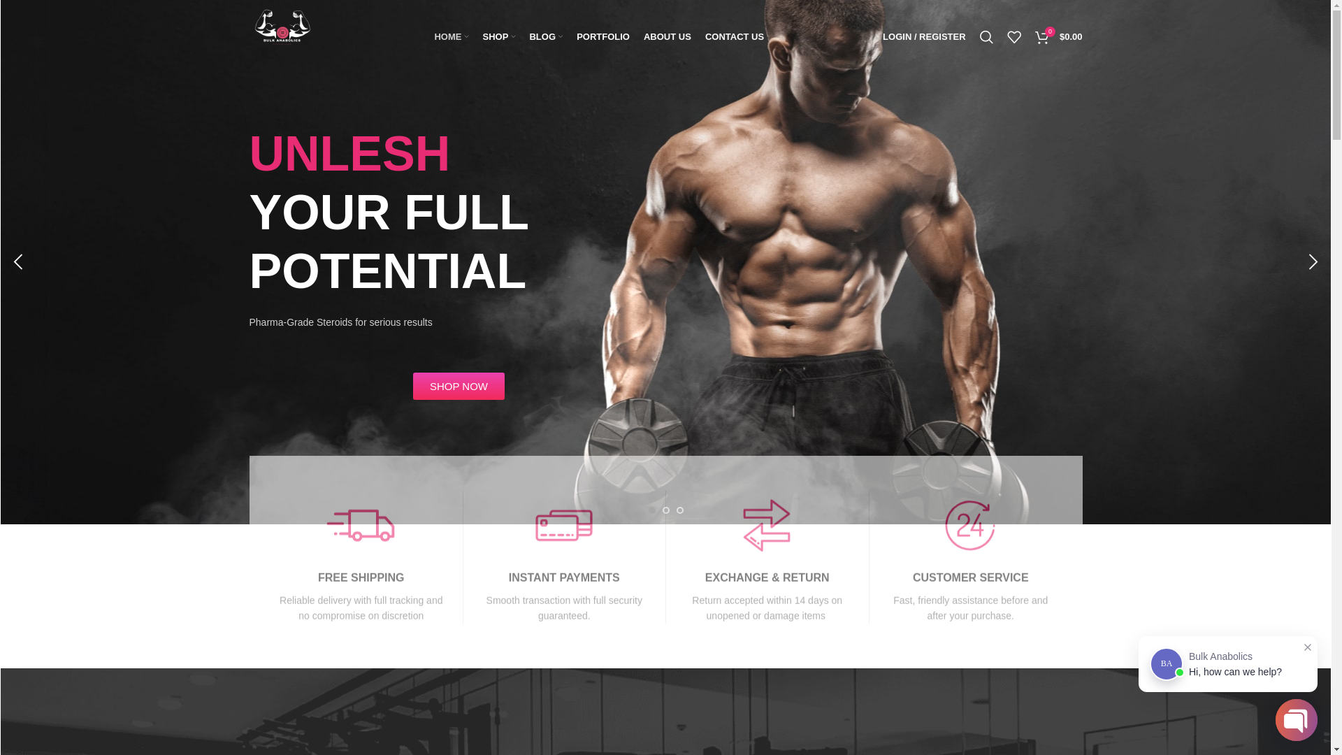 website screenshot of https://bulkanabolics.shop/
