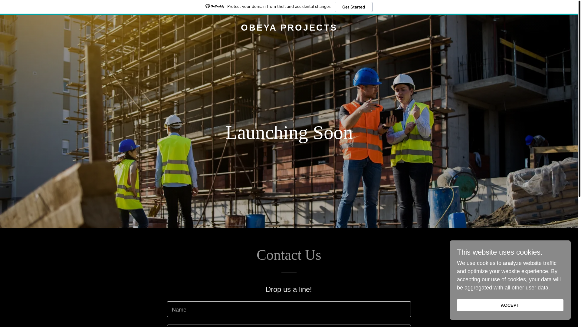 website screenshot of https://obeyaprojects.com.au/