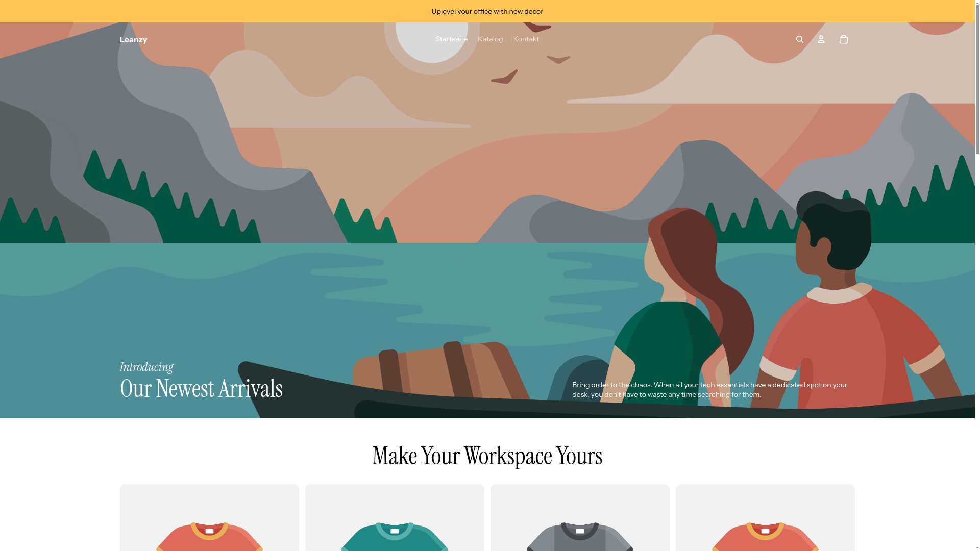 website screenshot of https://leanzy.de/
