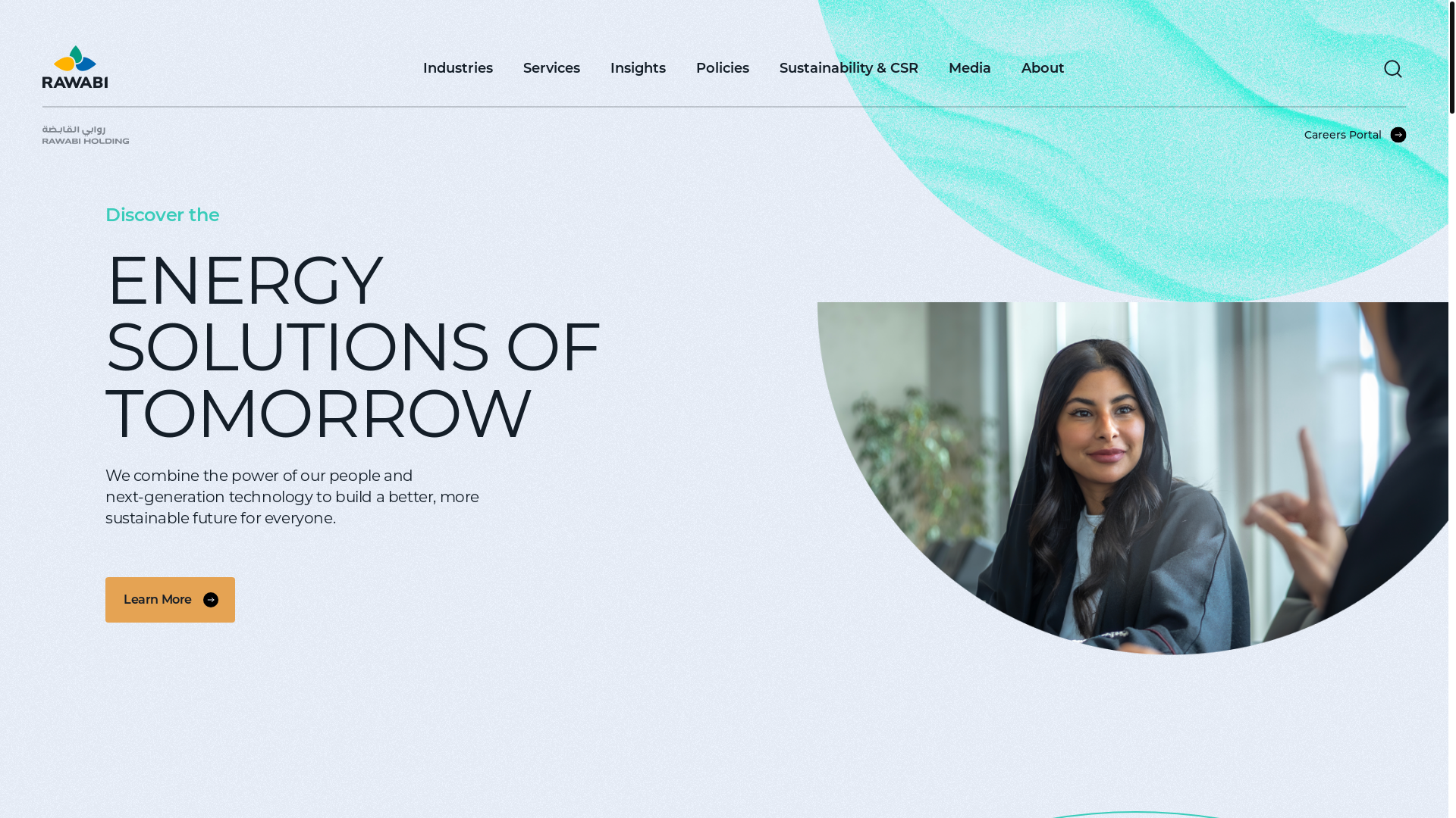 website screenshot of https://rawabi-web.pages.dev/