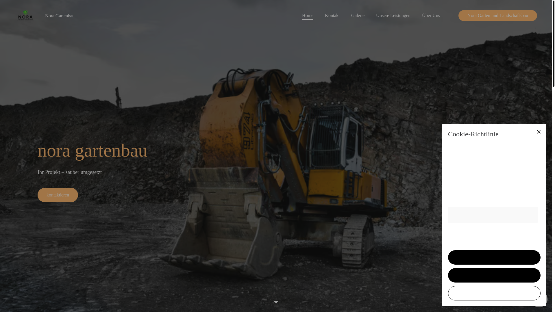 website screenshot of https://noragartenbau.de/