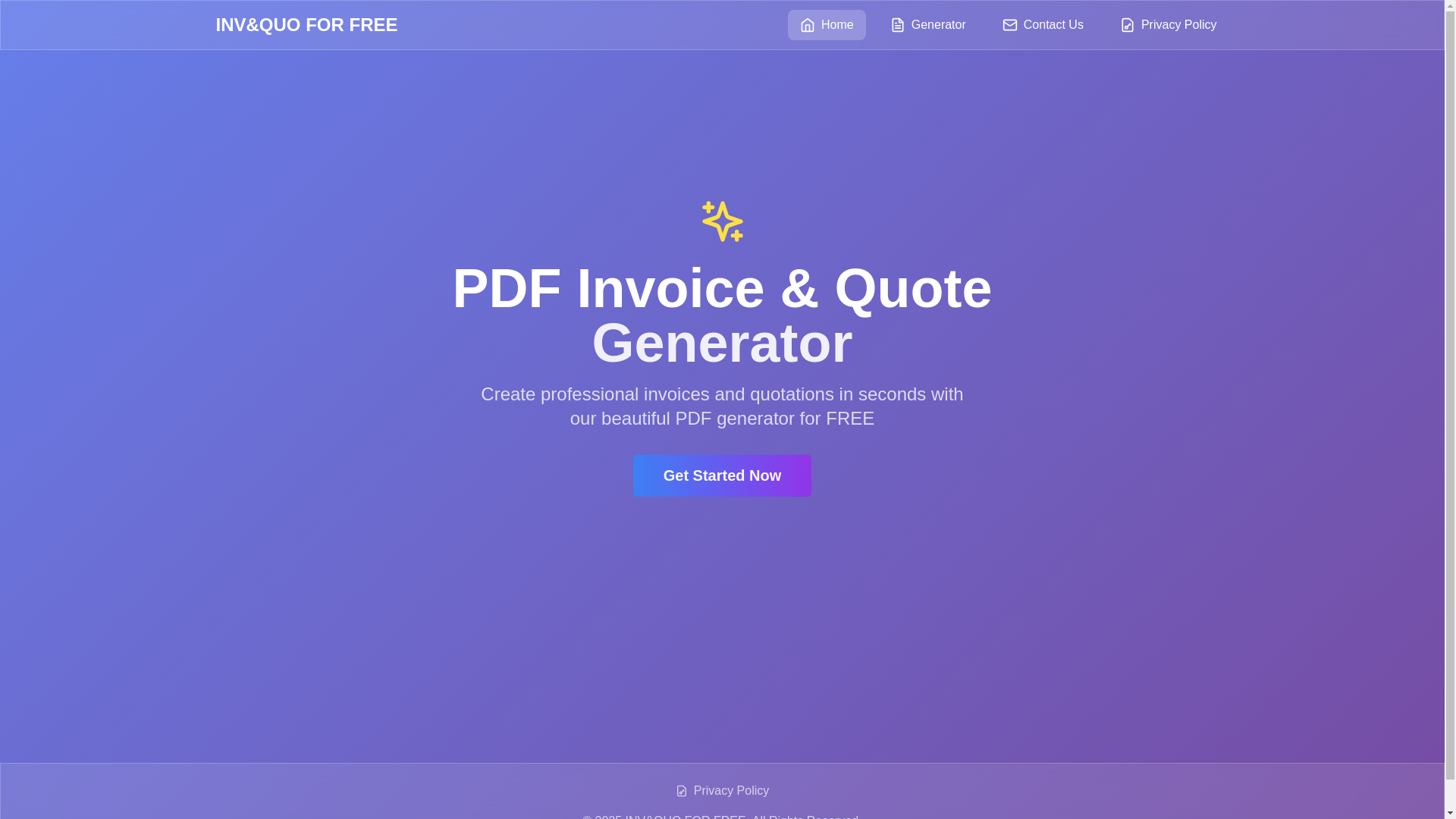 website screenshot of https://freeeasyinvoice.com/