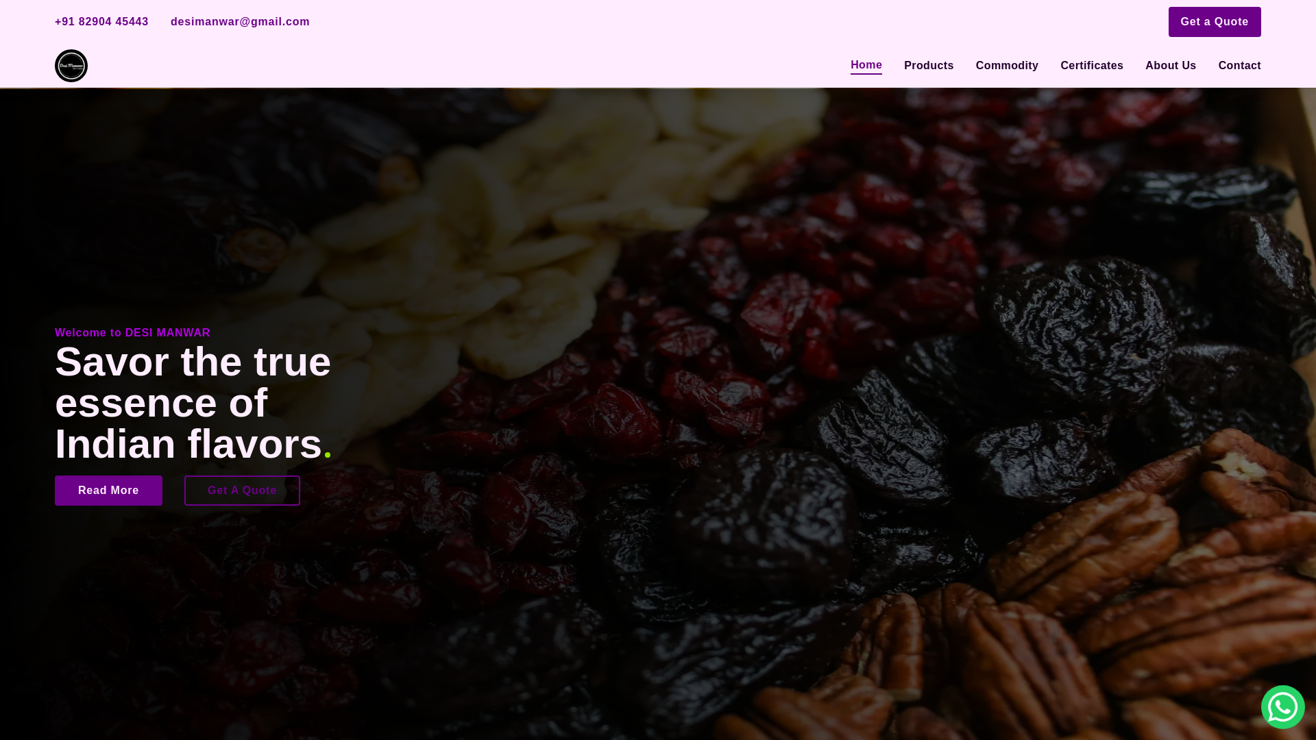 website screenshot of https://desimanwar.com/