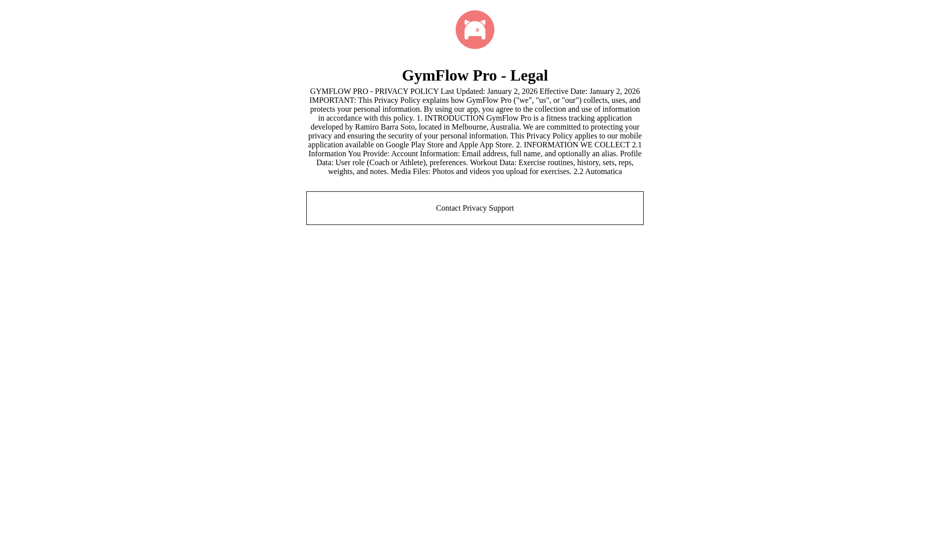 website screenshot of https://gymflowpro.app/