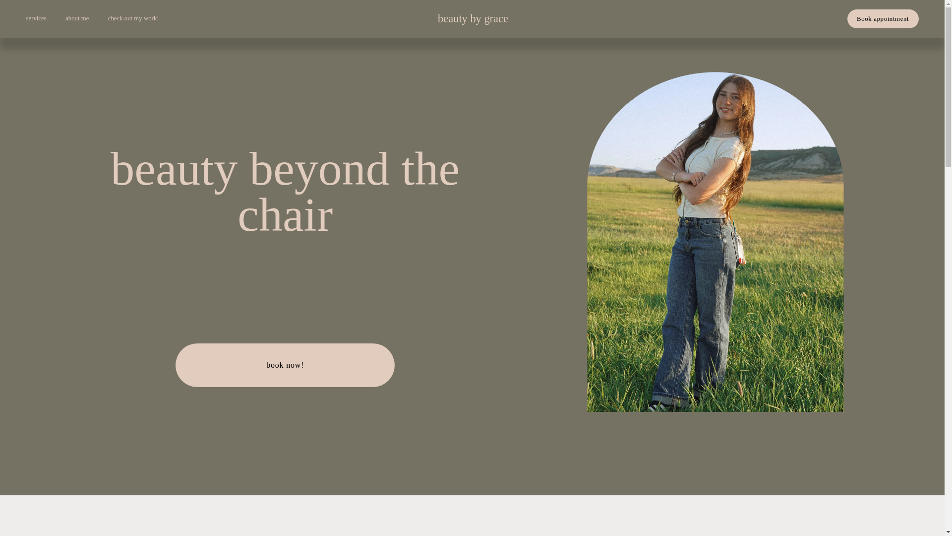 website screenshot of https://beautybyygrace.com/