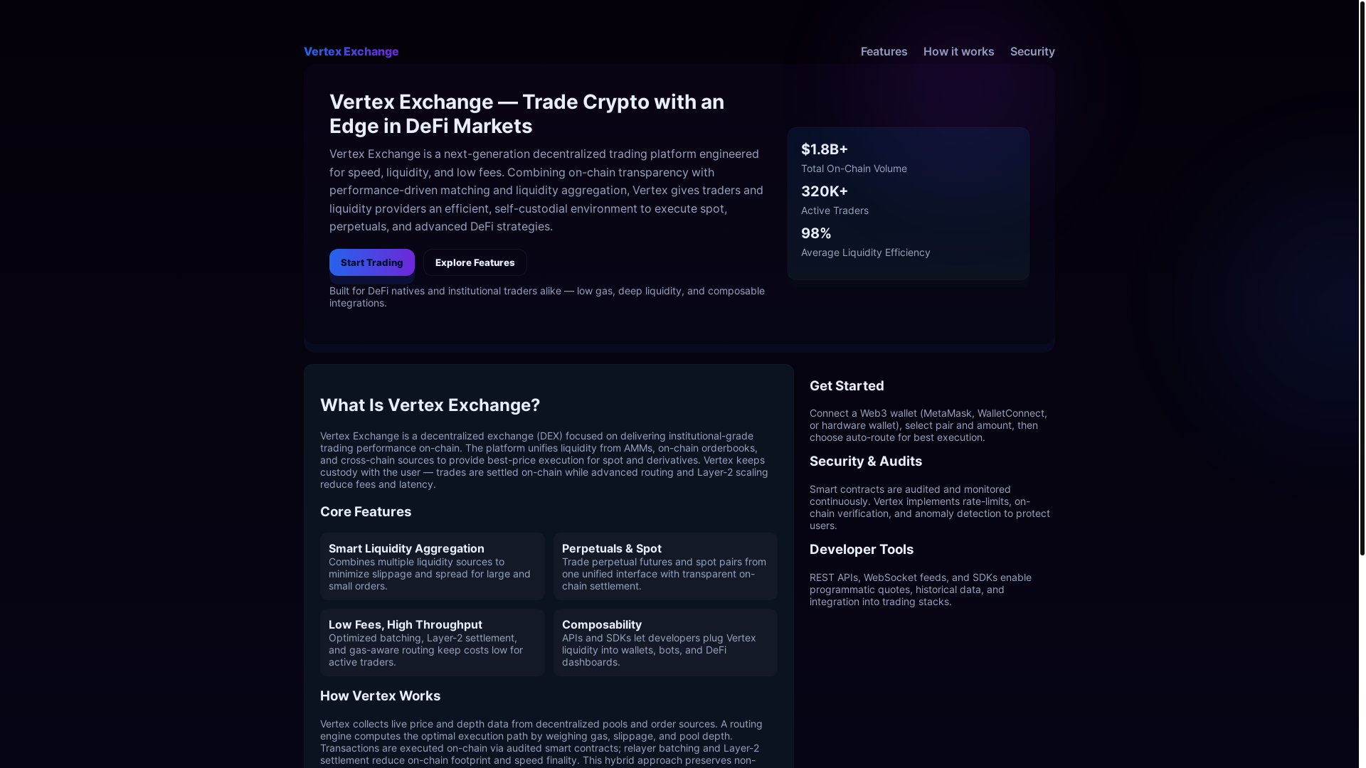 website screenshot of https://connect-vertx-exchange.pages.dev/