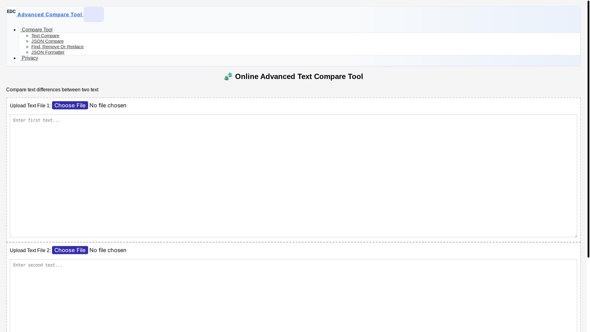 website screenshot of https://easydiffchecker.pages.dev/