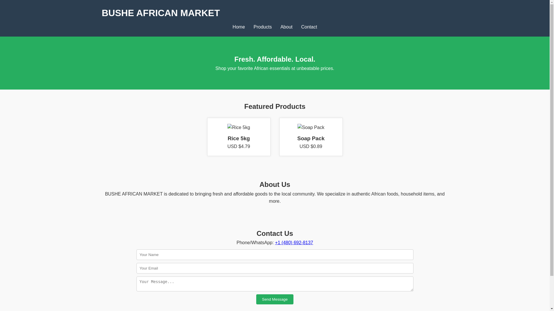 website screenshot of https://bushemarket.net/