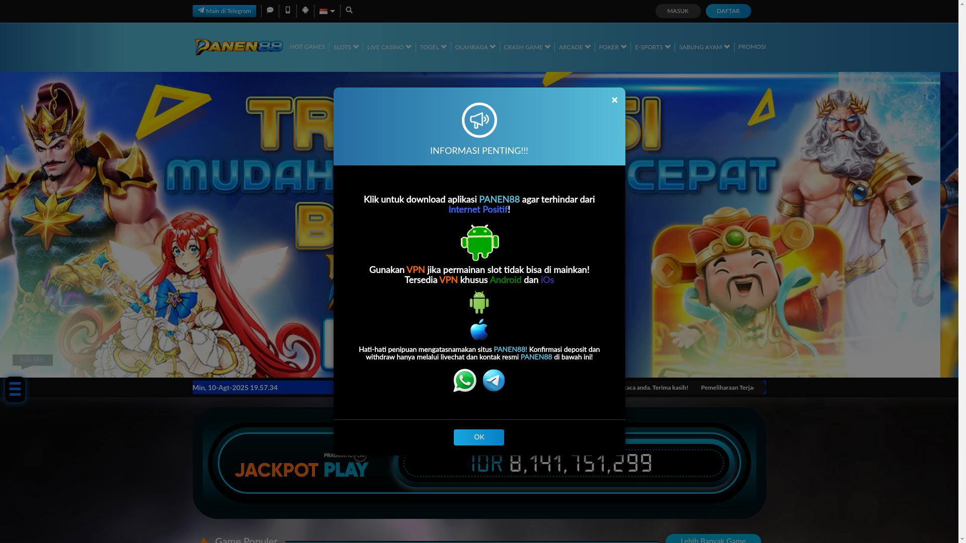 website screenshot of https://gokilpanen88.lat/