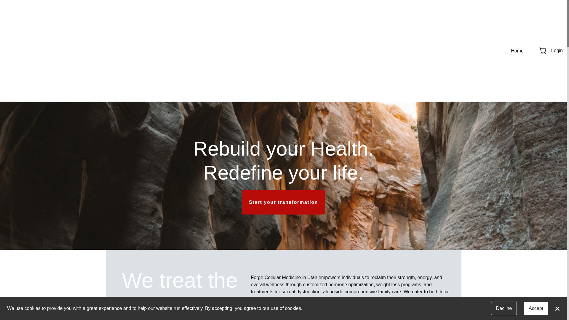 website screenshot of https://forgecellularmedicine.com/