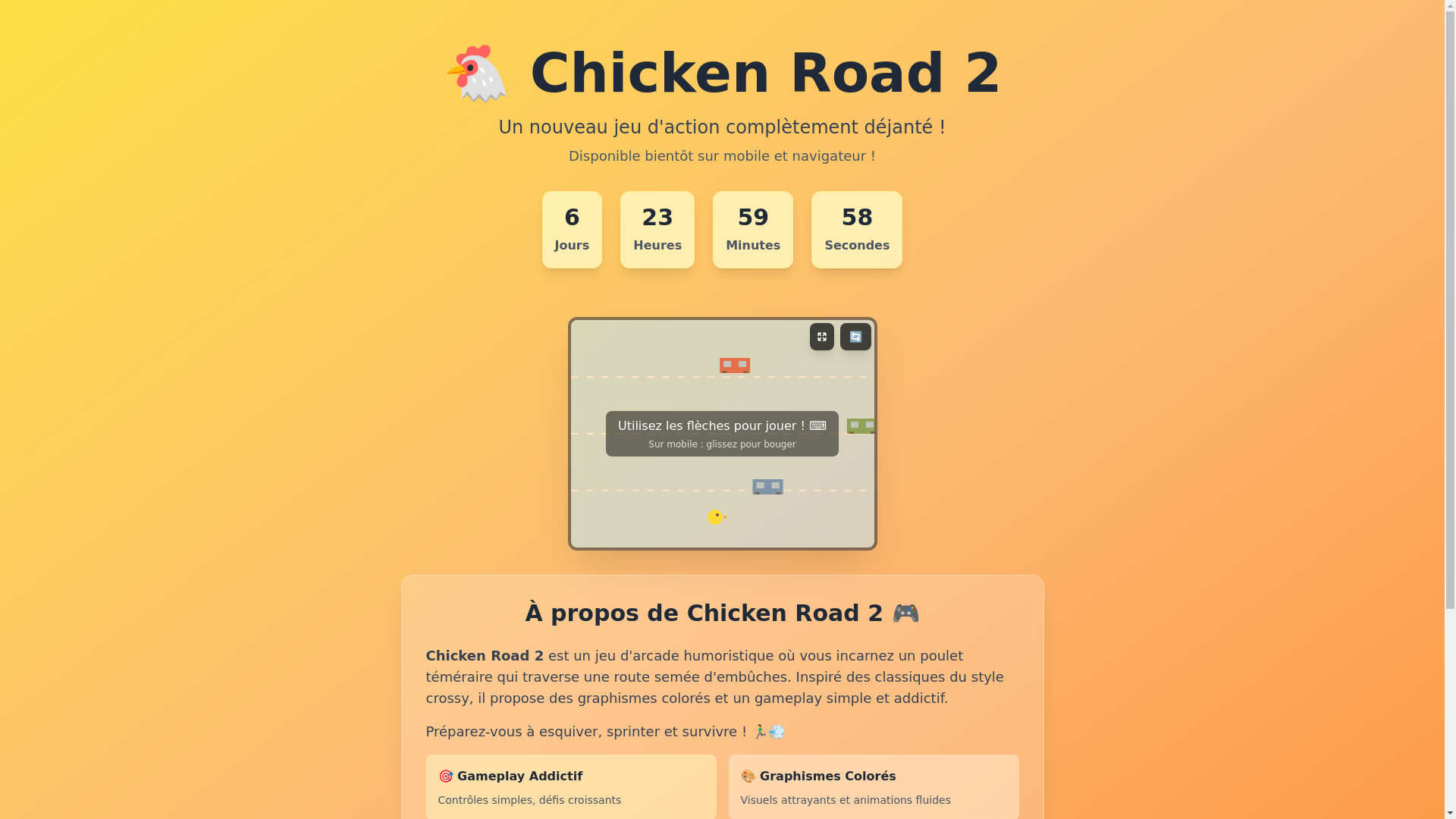 website screenshot of https://chickenroad.love/