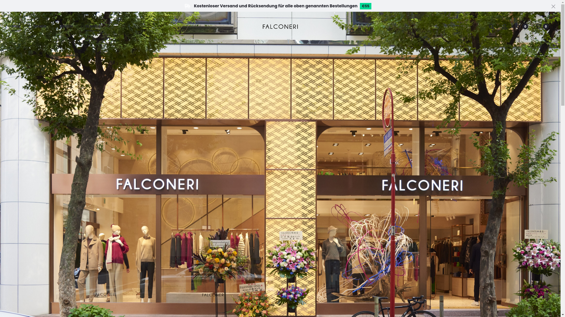 website screenshot of https://www.falconeri.com.de/