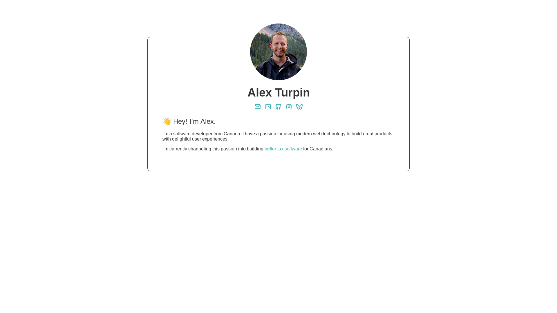 website screenshot of https://alexturpin-com.pages.dev/
