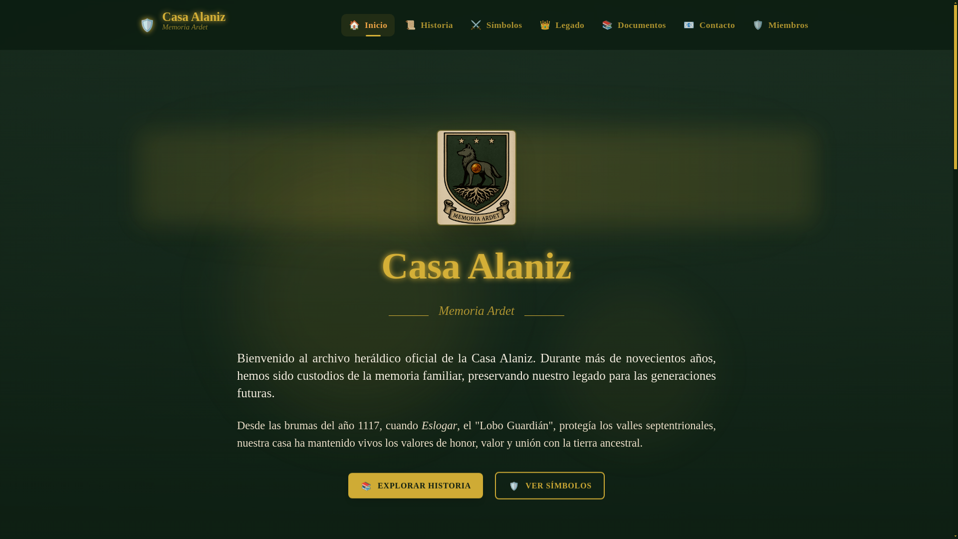 website screenshot of https://casaalaniz.es/