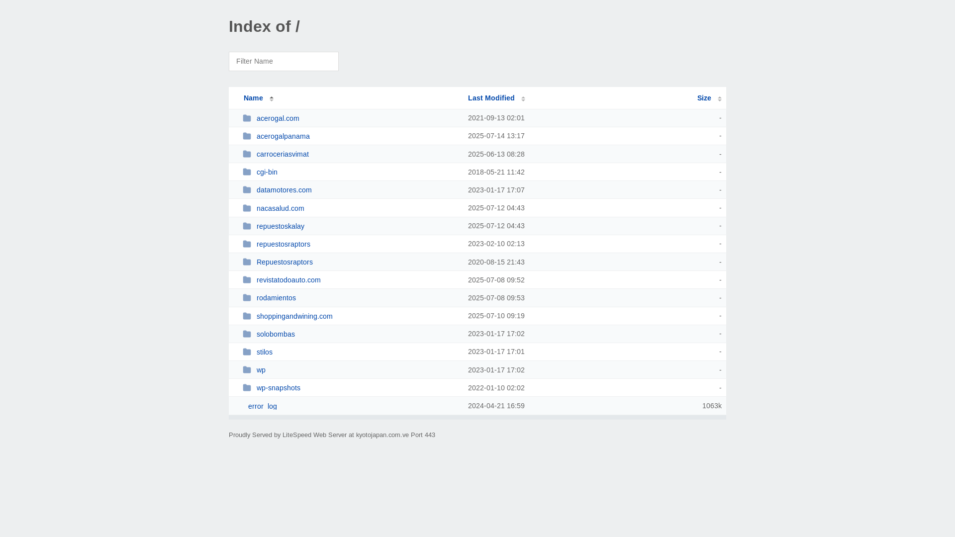 website screenshot of https://kyotojapan.com.ve/
