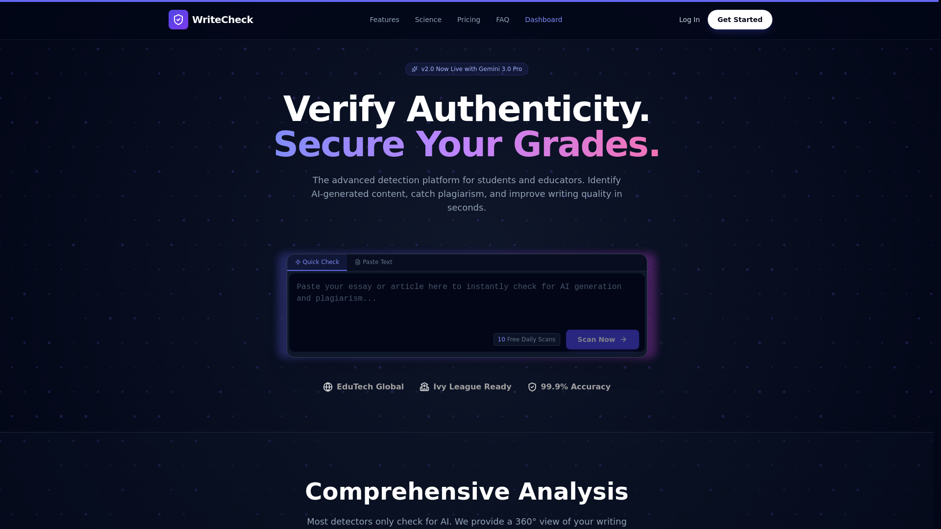 website screenshot of https://writecheckai.pages.dev/