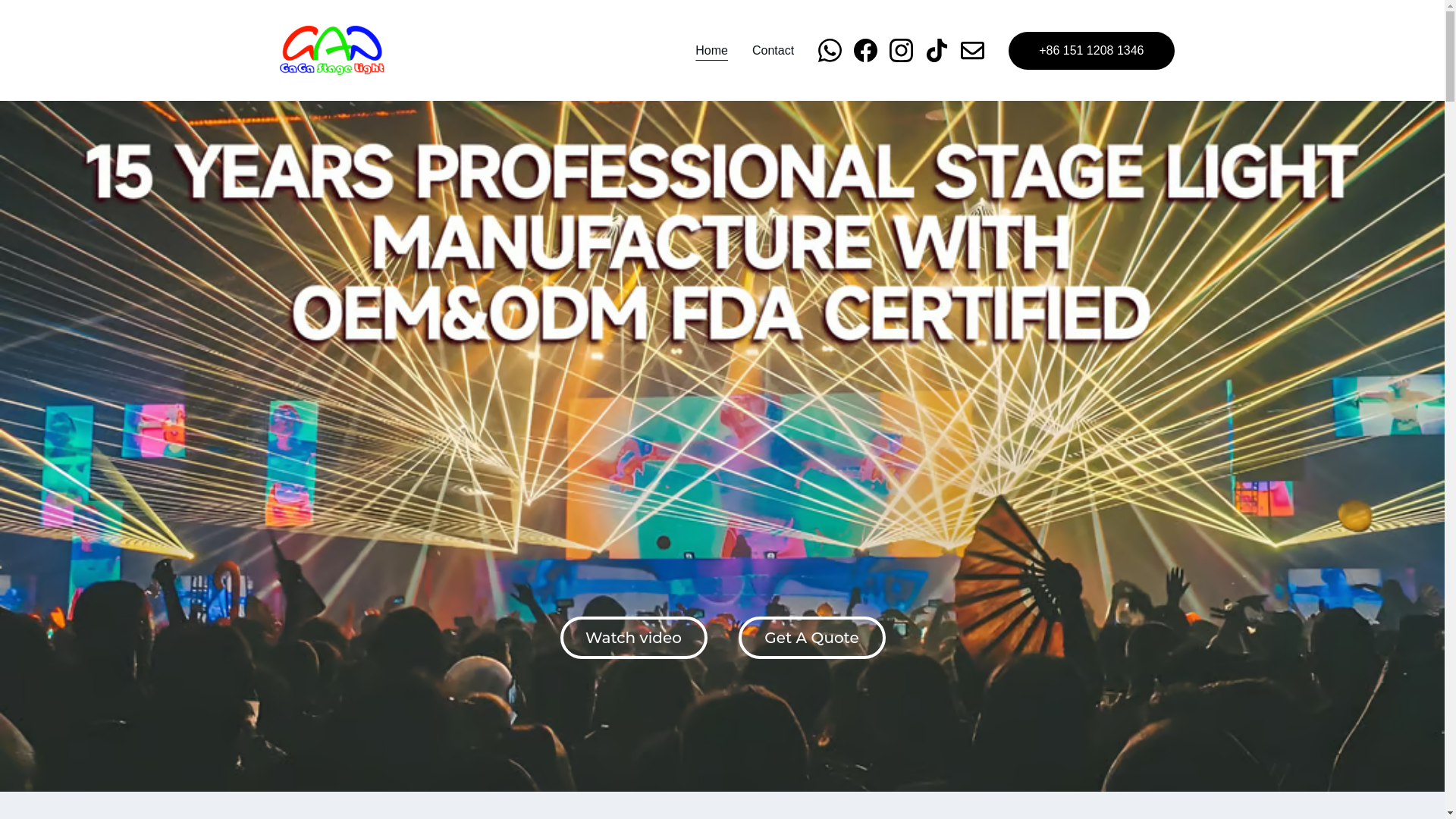 website screenshot of https://gagalaserlight.com/