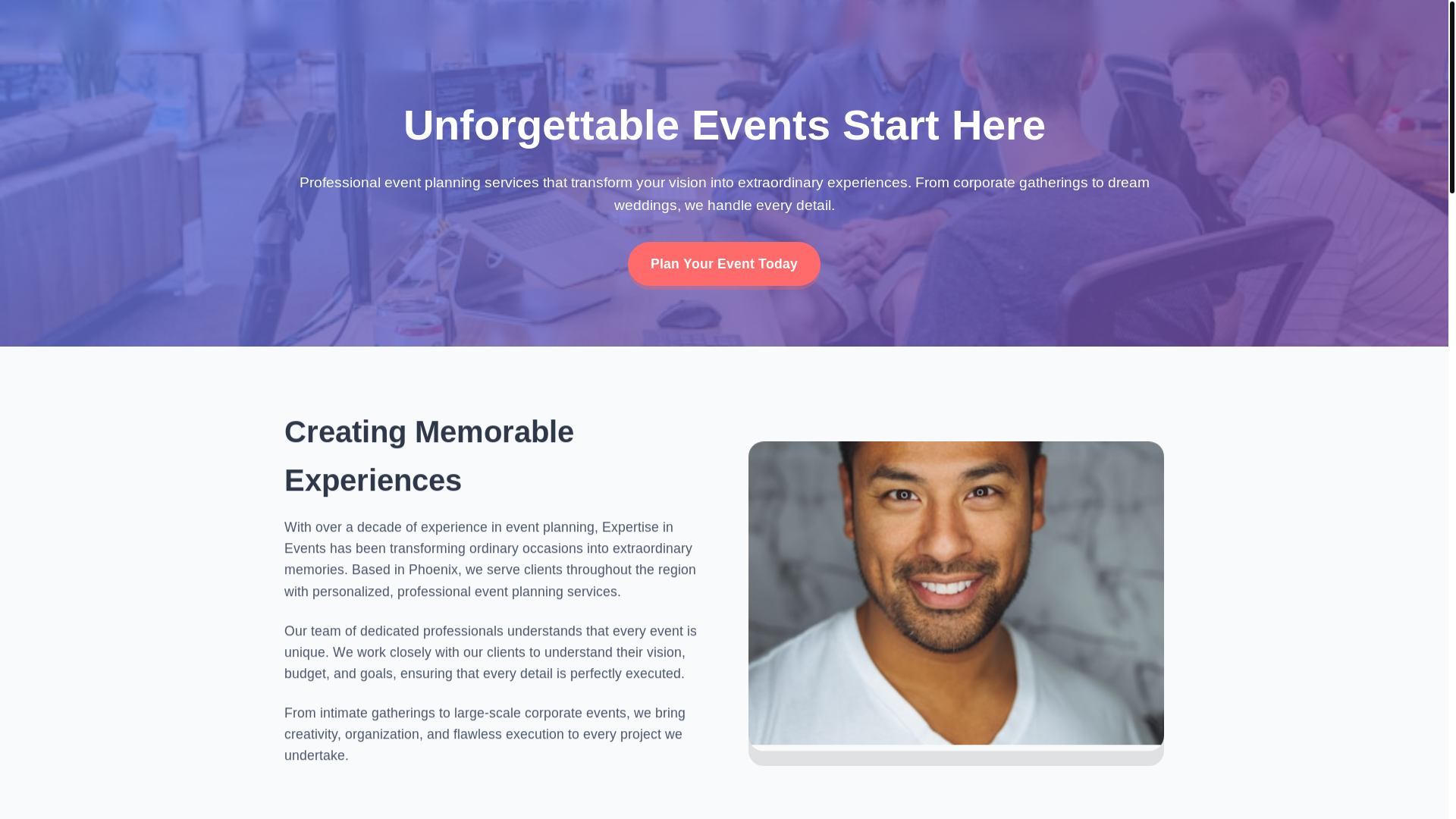 website screenshot of https://expertiseinevents.digital/