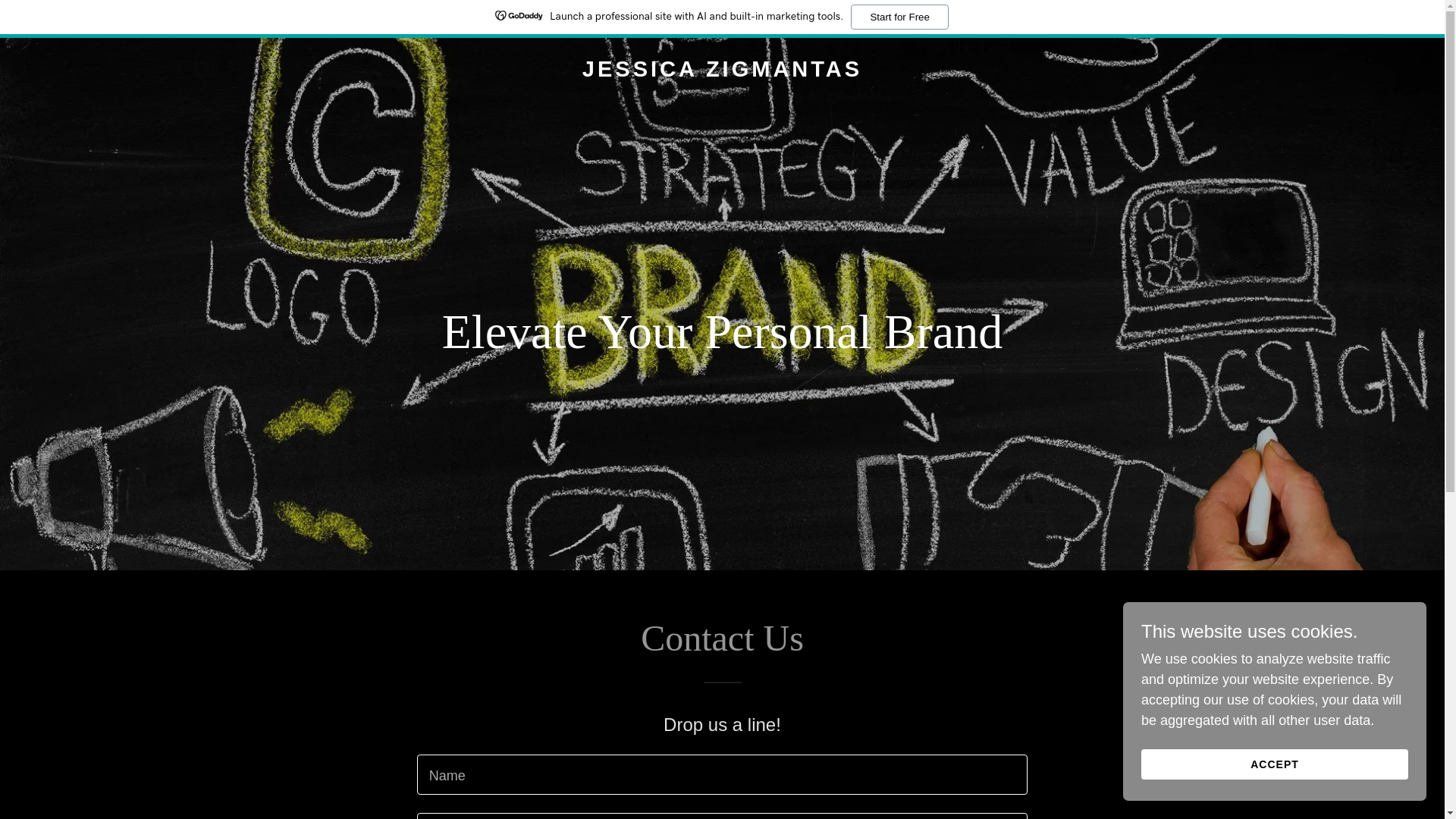 website screenshot of https://jessicazigmantas.com/