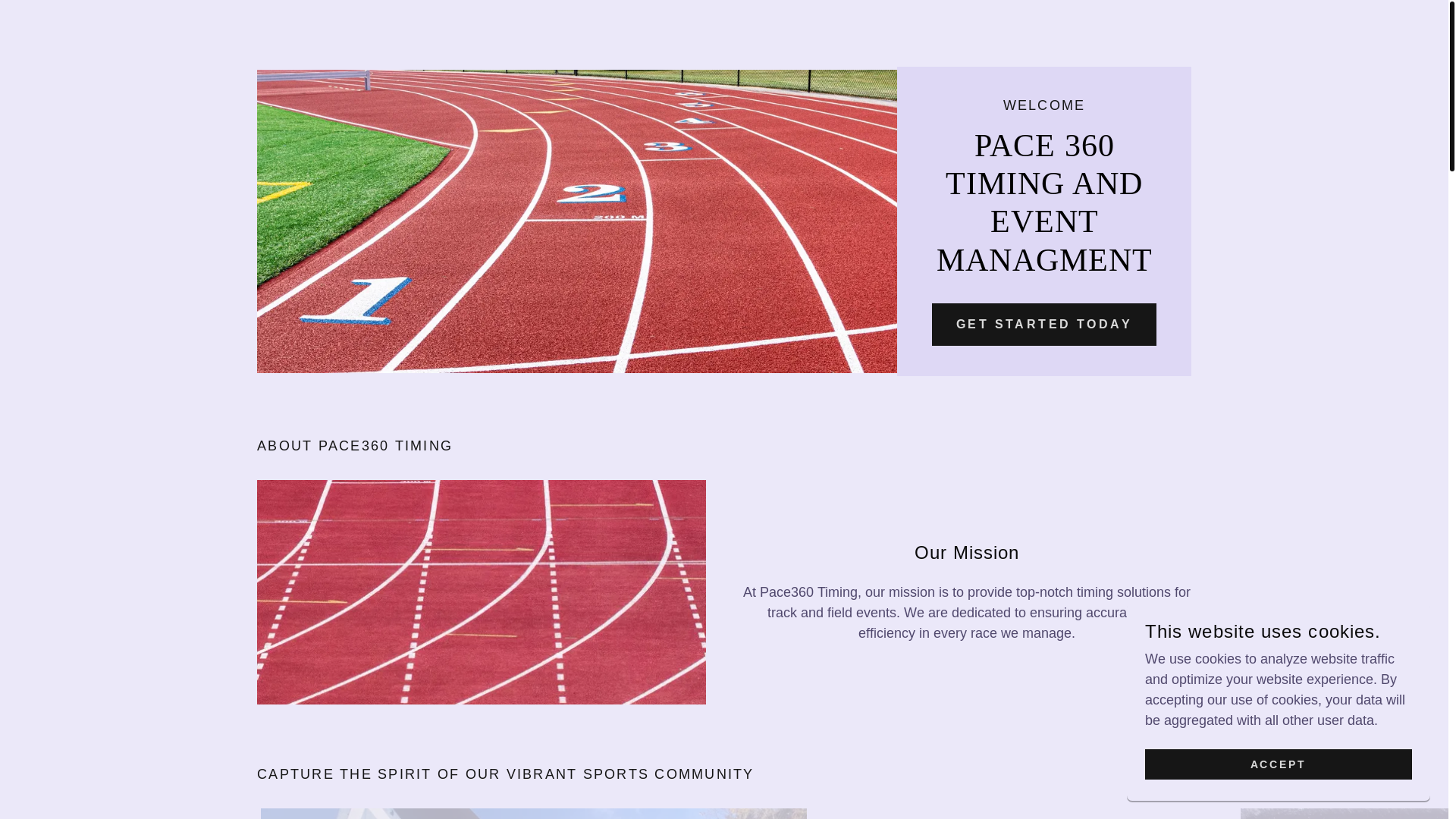 website screenshot of https://pace360.net/