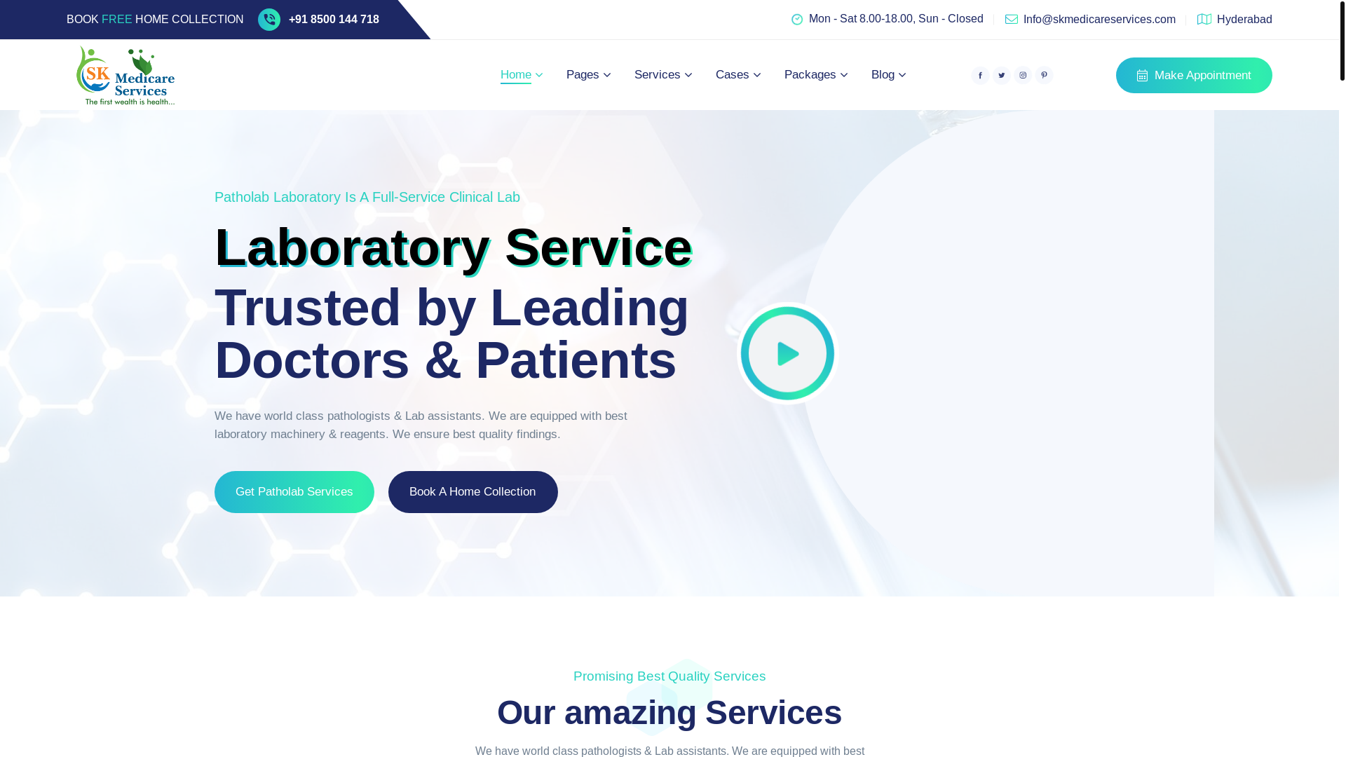 website screenshot of https://skmedicareservices.com/