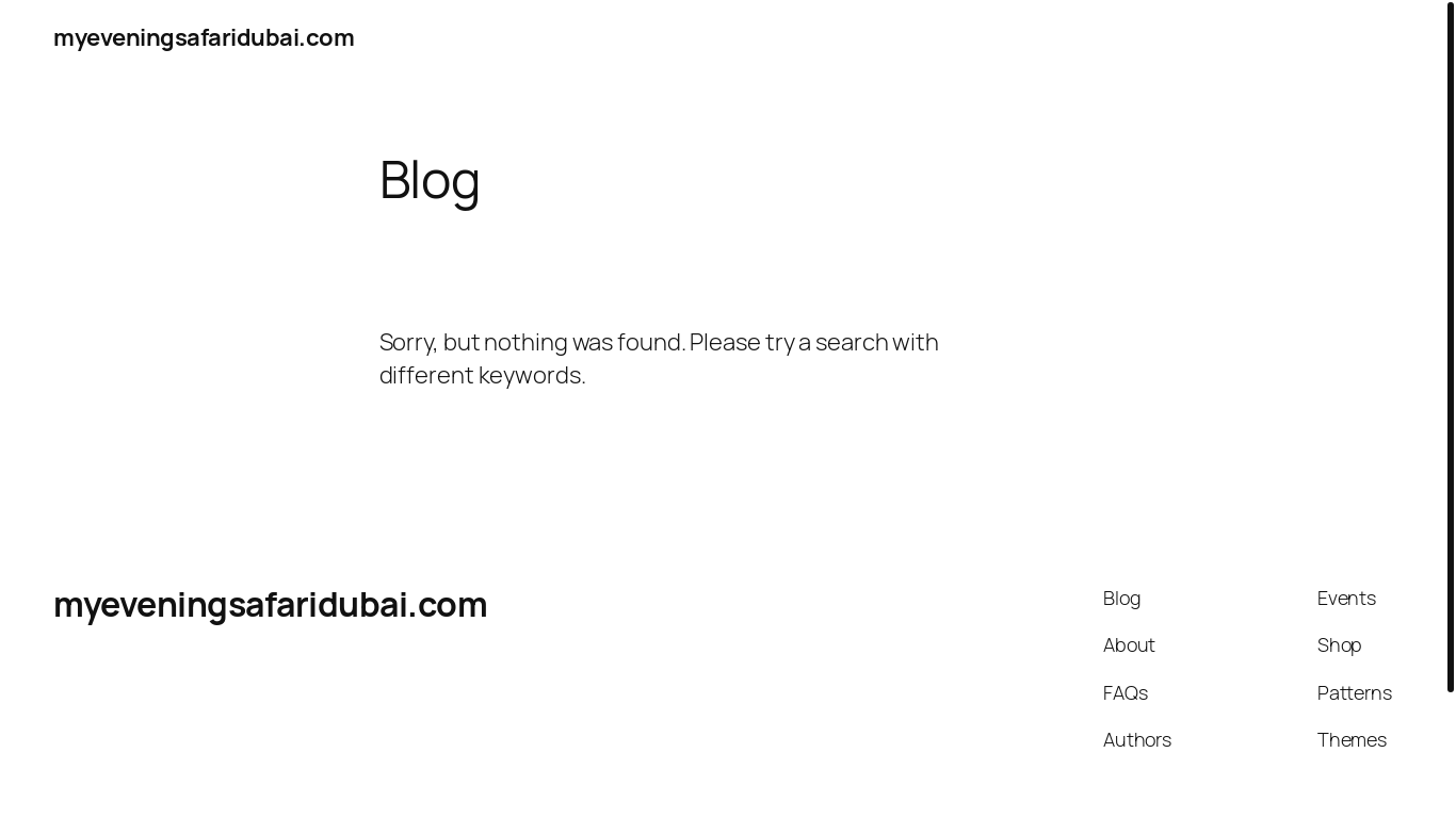 website screenshot of https://myeveningsafaridubai.com/