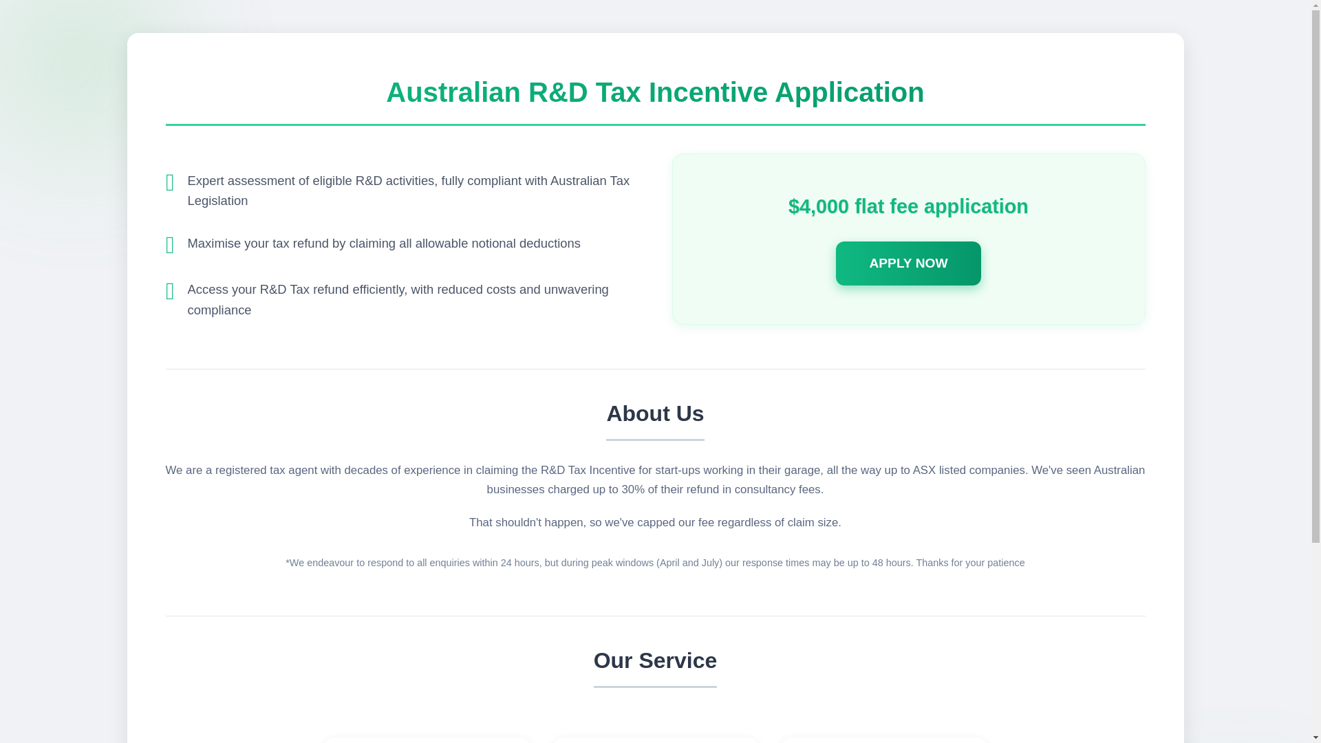 website screenshot of https://rdtaxaustralia.com/