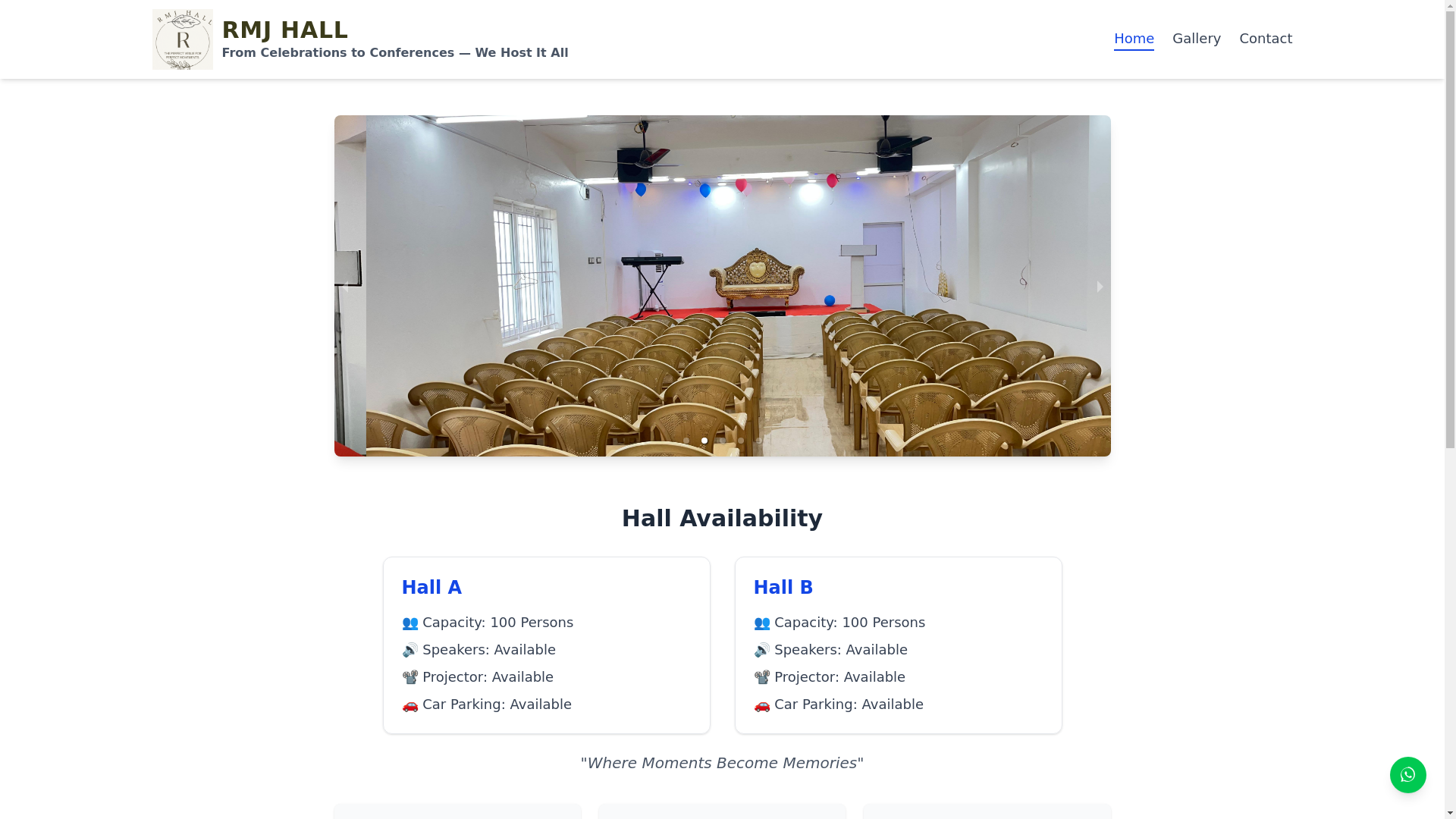 website screenshot of https://rmjhall.com/