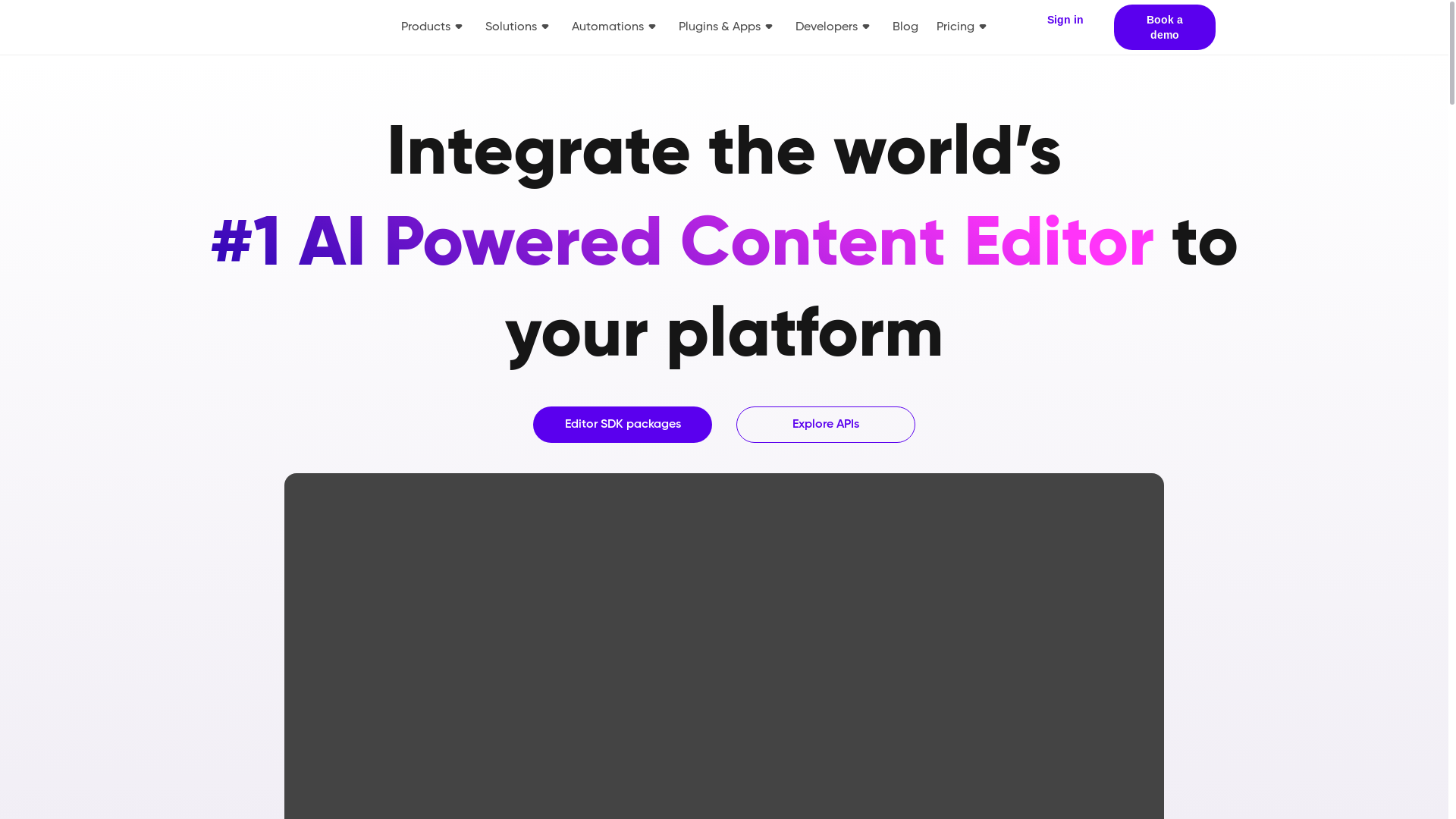website screenshot of https://picsart.io