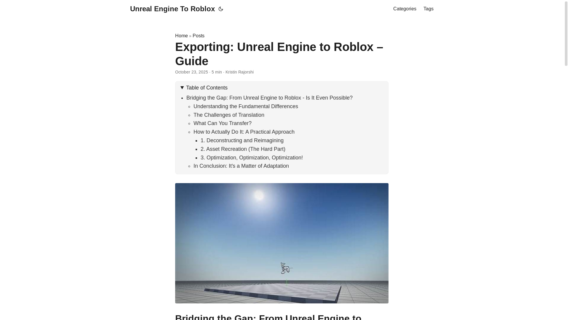 website screenshot of https://unreal-engine-to-roblox.pages.dev/