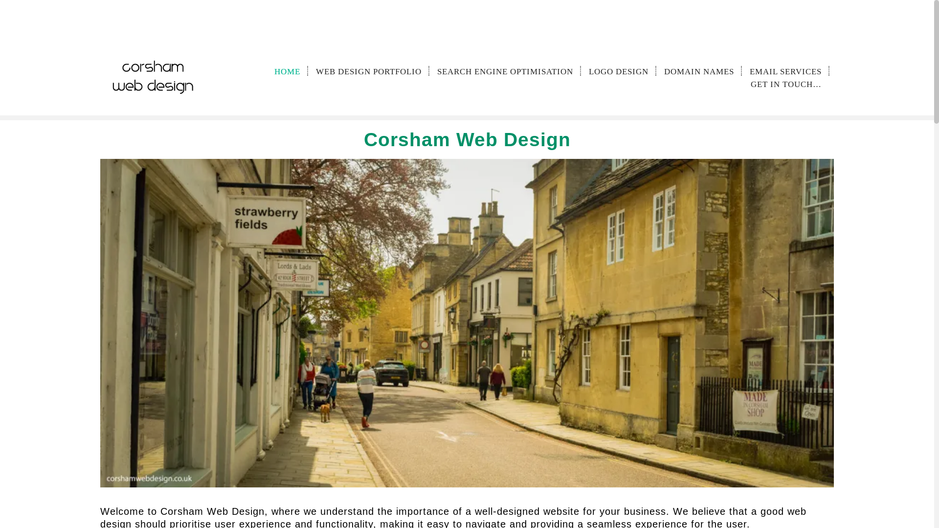 website screenshot of https://corshamweb.co.uk/